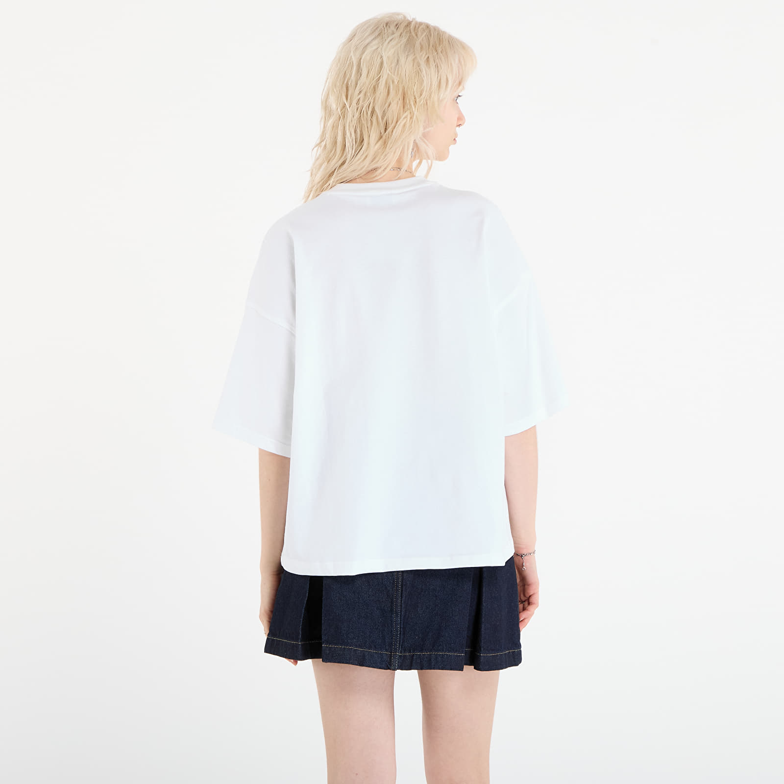 Naisten T-paidat Calvin Klein Jeans Ss Woven Label Overs Tee White