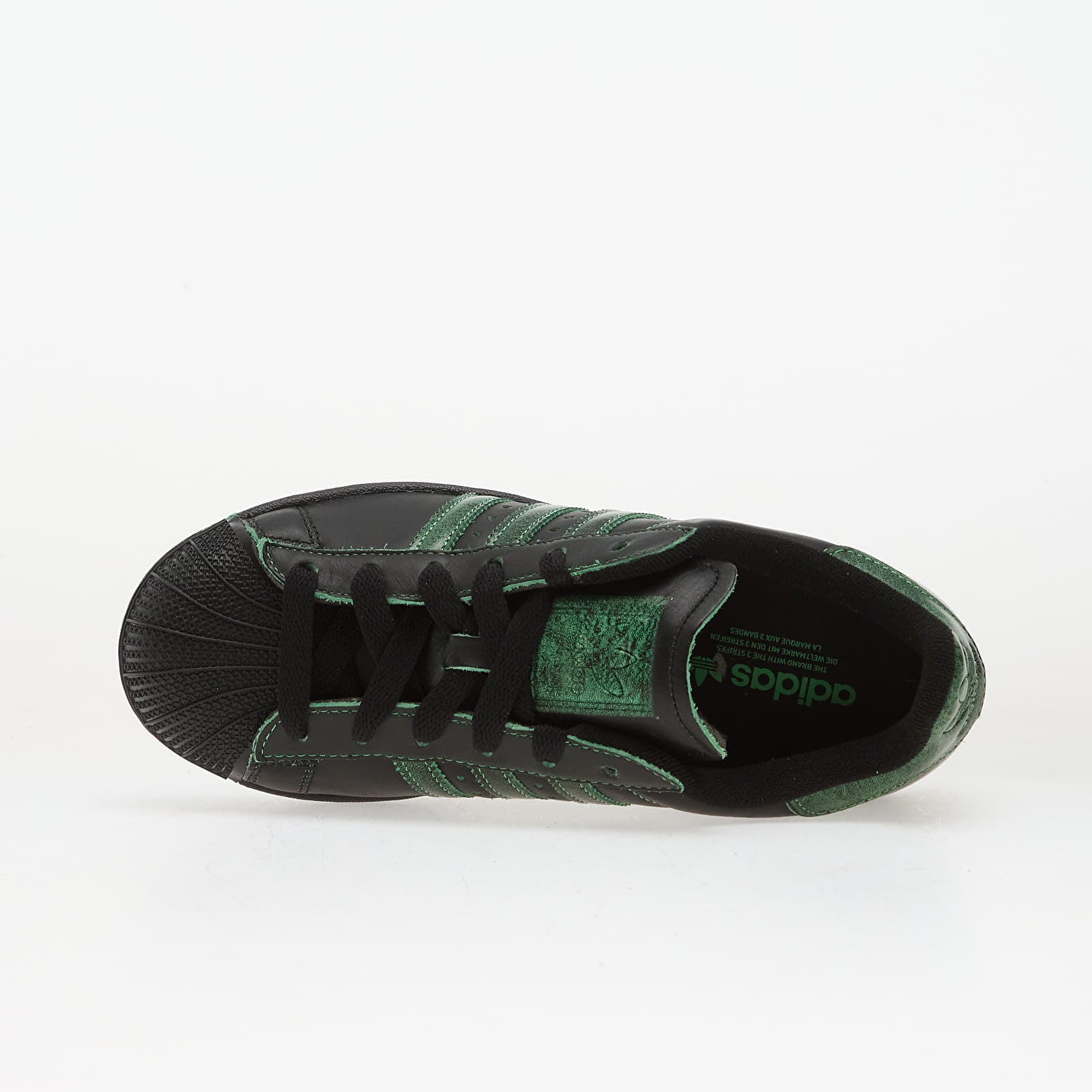 Chaussures et baskets femme adidas Superstar II W Core Black/ Core Black/ Semi Screaming Green