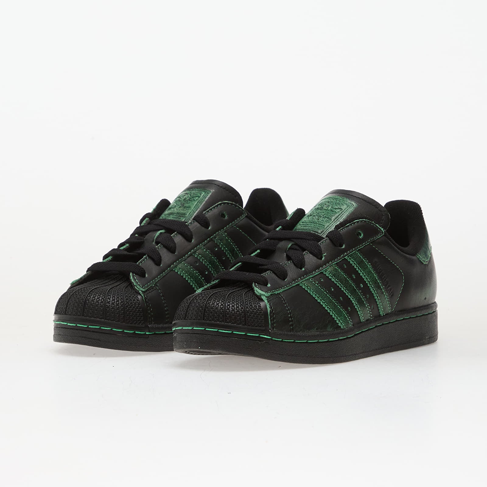 Chaussures et baskets femme adidas Superstar II W Core Black/ Core Black/ Semi Screaming Green
