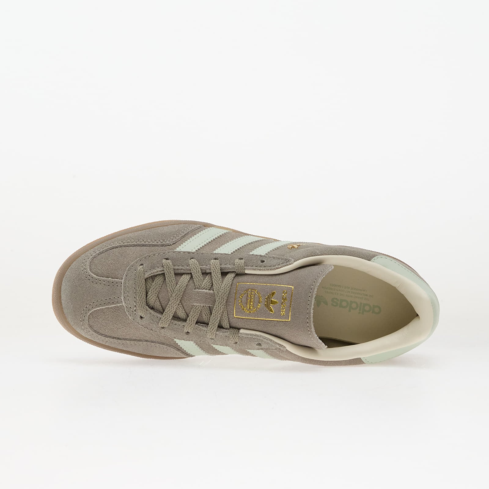 Ženske tenisice adidas Gazelle Indoor W Silver Pebble/ Linen Green/ Gum5