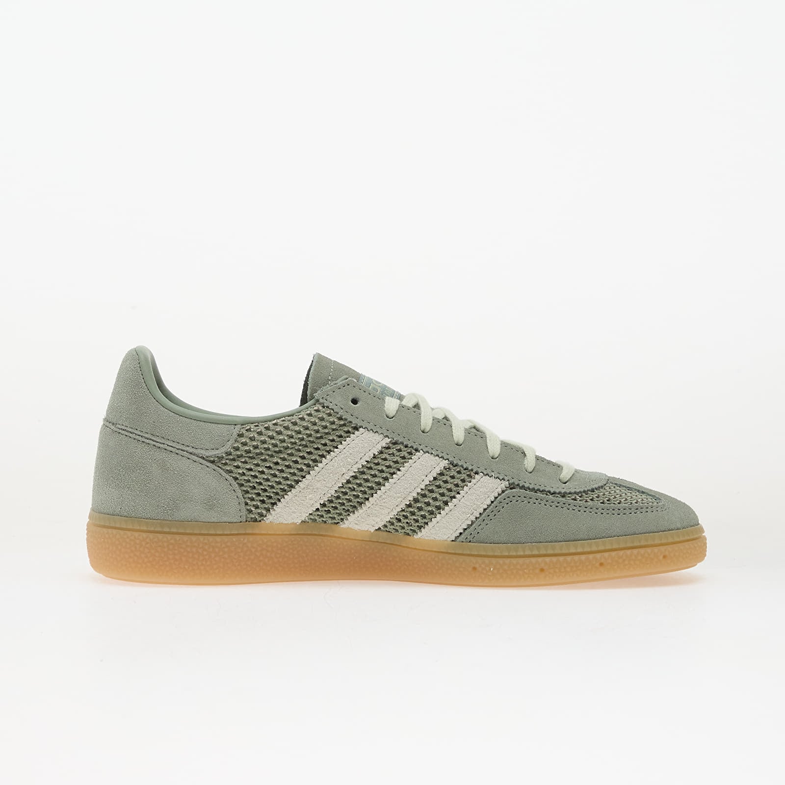 Women's sneakers and shoes adidas Handball Spezial W Silver Green/ Linen Green/ Gum