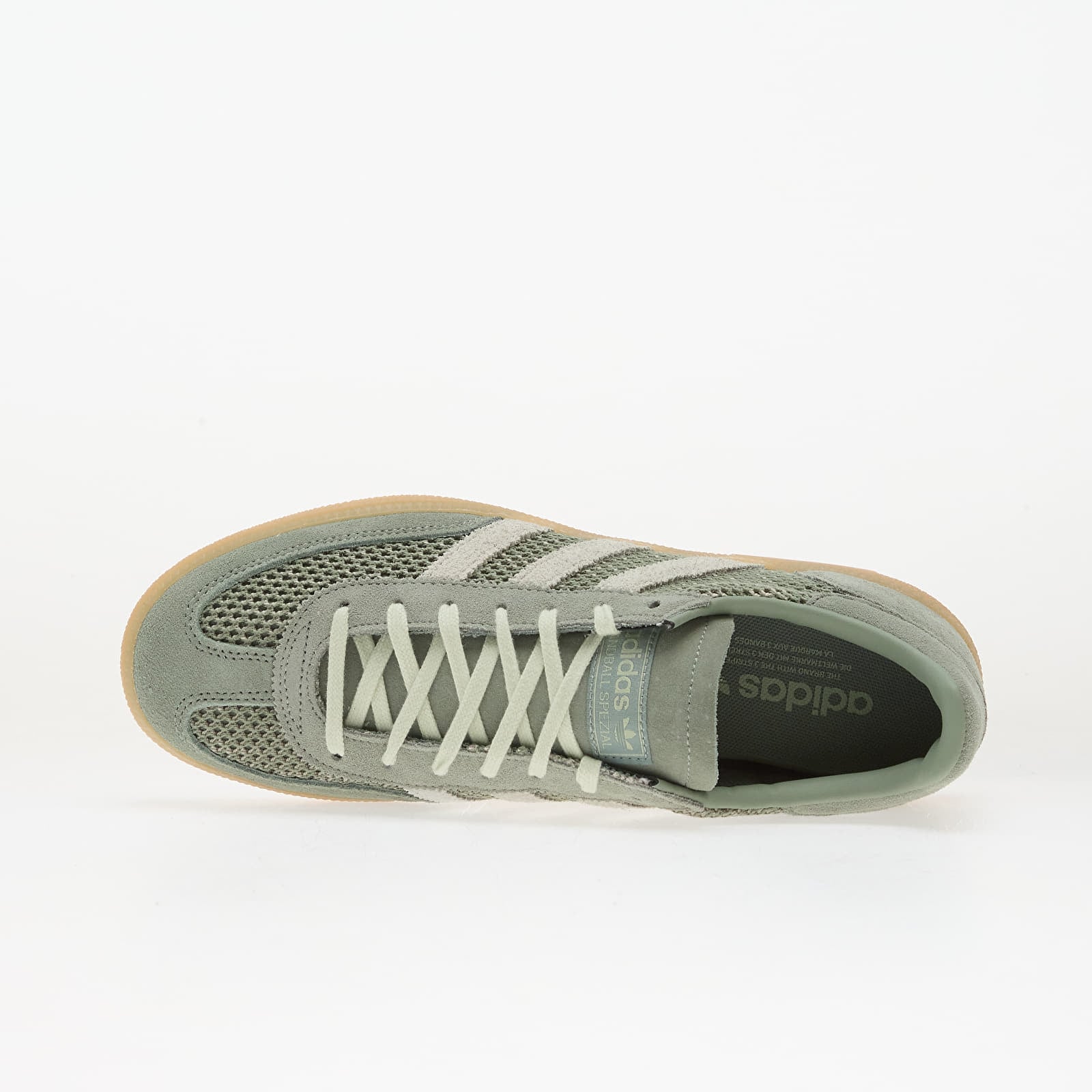 Women's sneakers and shoes adidas Handball Spezial W Silver Green/ Linen Green/ Gum