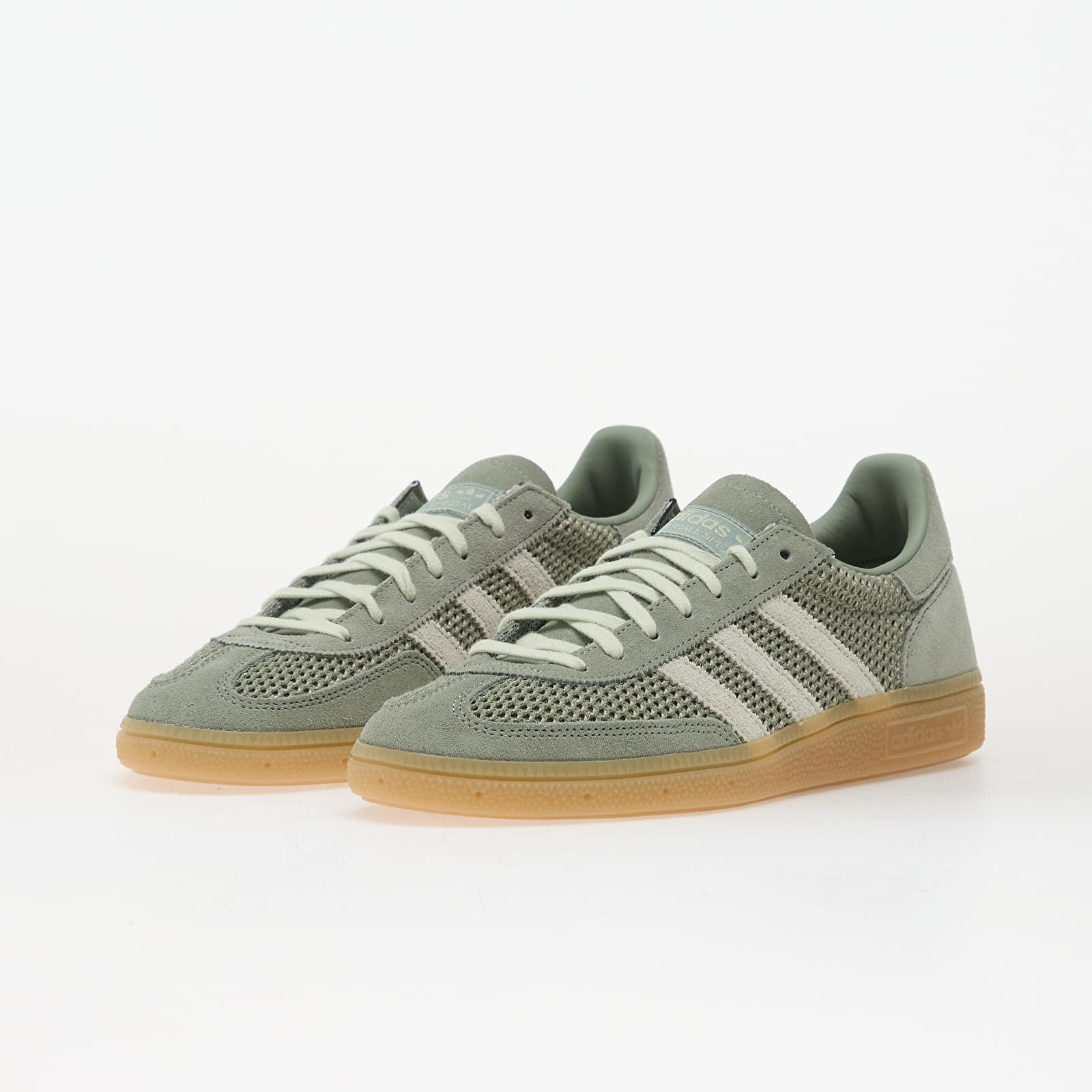 Women's sneakers and shoes adidas Handball Spezial W Silver Green/ Linen Green/ Gum