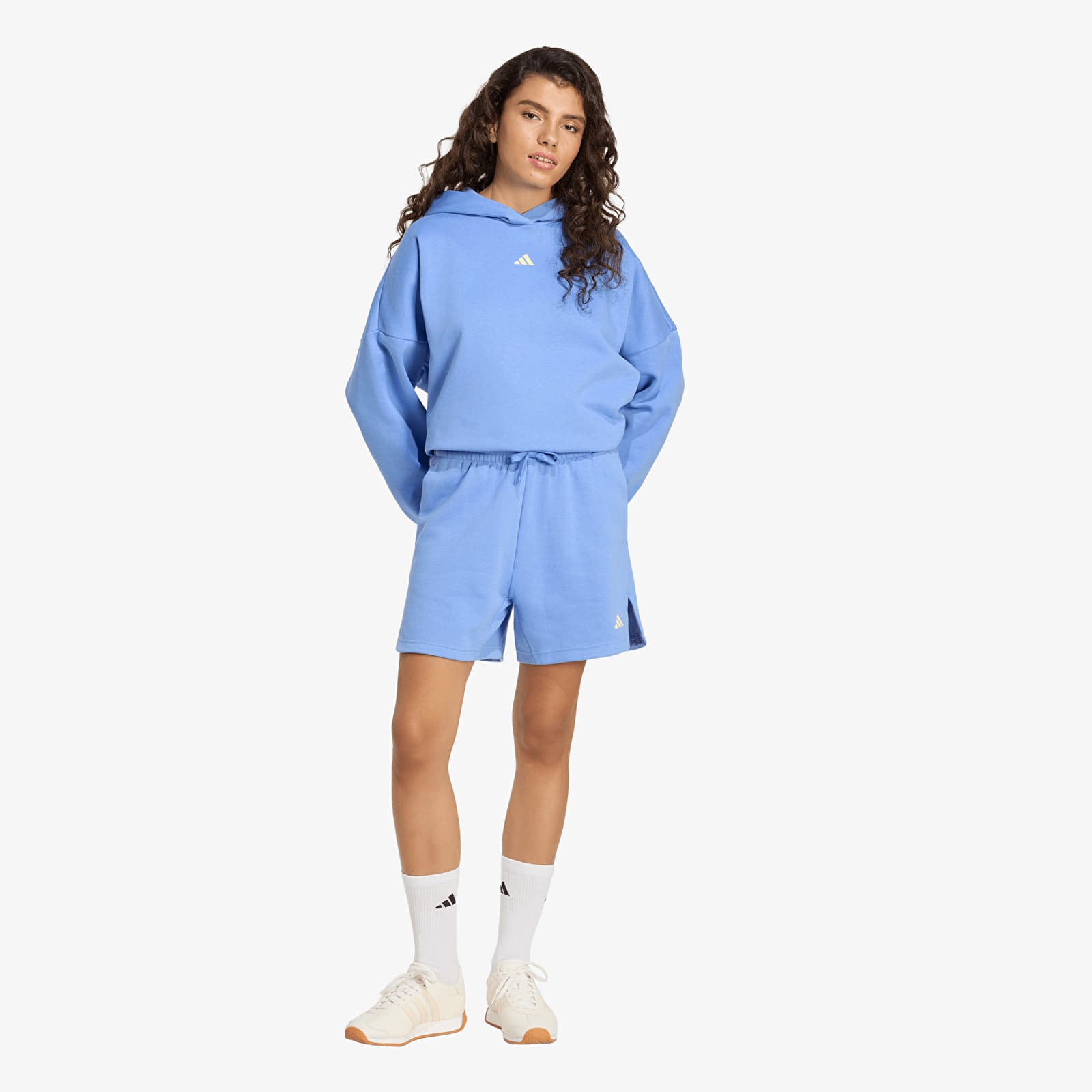 Moteriški džemperiai adidas W 3Ss Fl Hd2 Blue Fushion