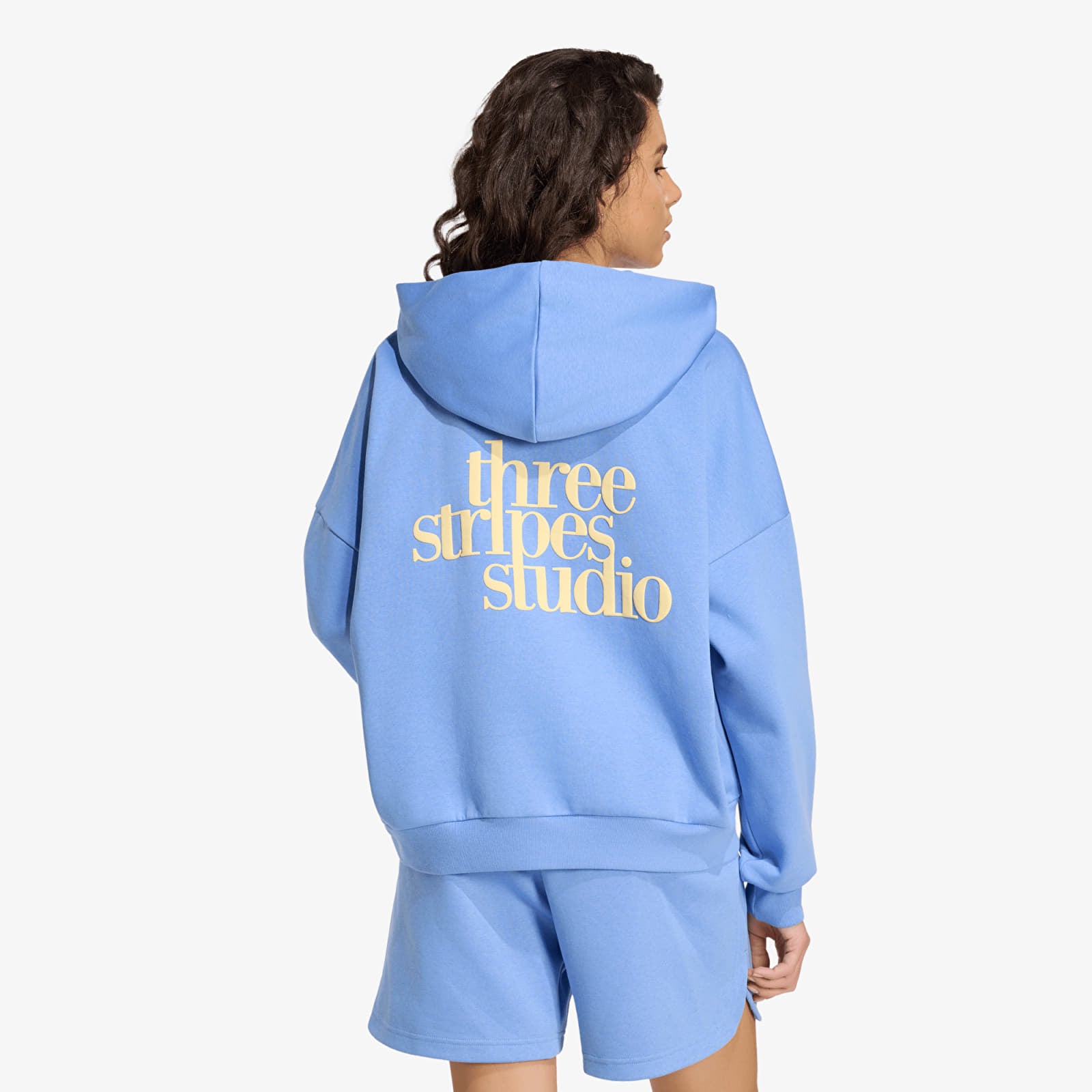 Moteriški džemperiai adidas W 3Ss Fl Hd2 Blue Fushion