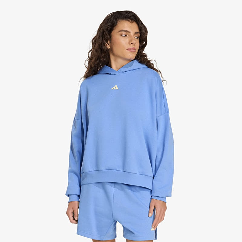 Толстовка adidas 3 Stripes Studio Hoodie Blue Fusion