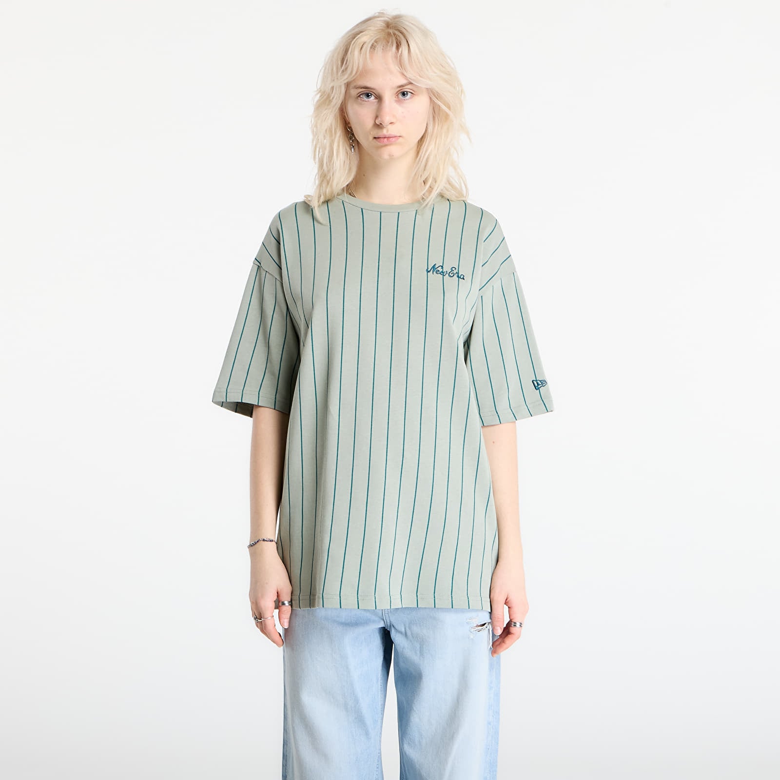 Men's T-shirts New Era Pinstripe Os Tee UNISEX EVG