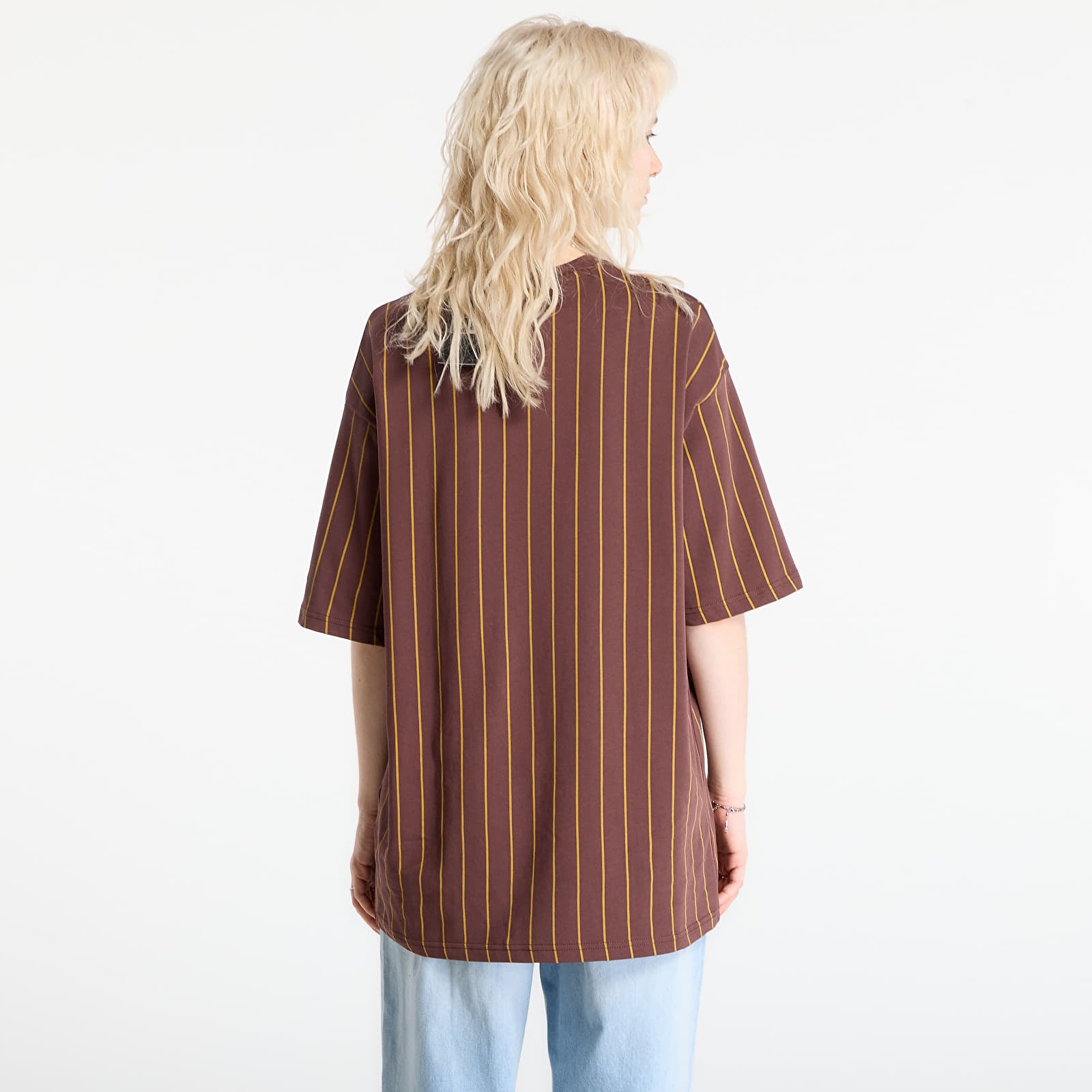 Men's T-shirts New Era Pinstripe Os Tee UNISEX Brown