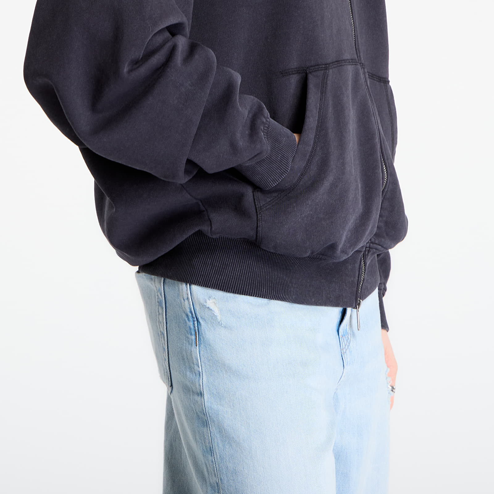 Felpe con cappuccio uomo New Era MLB Washed Fz Hoodie New York Yankees UNISEX Black