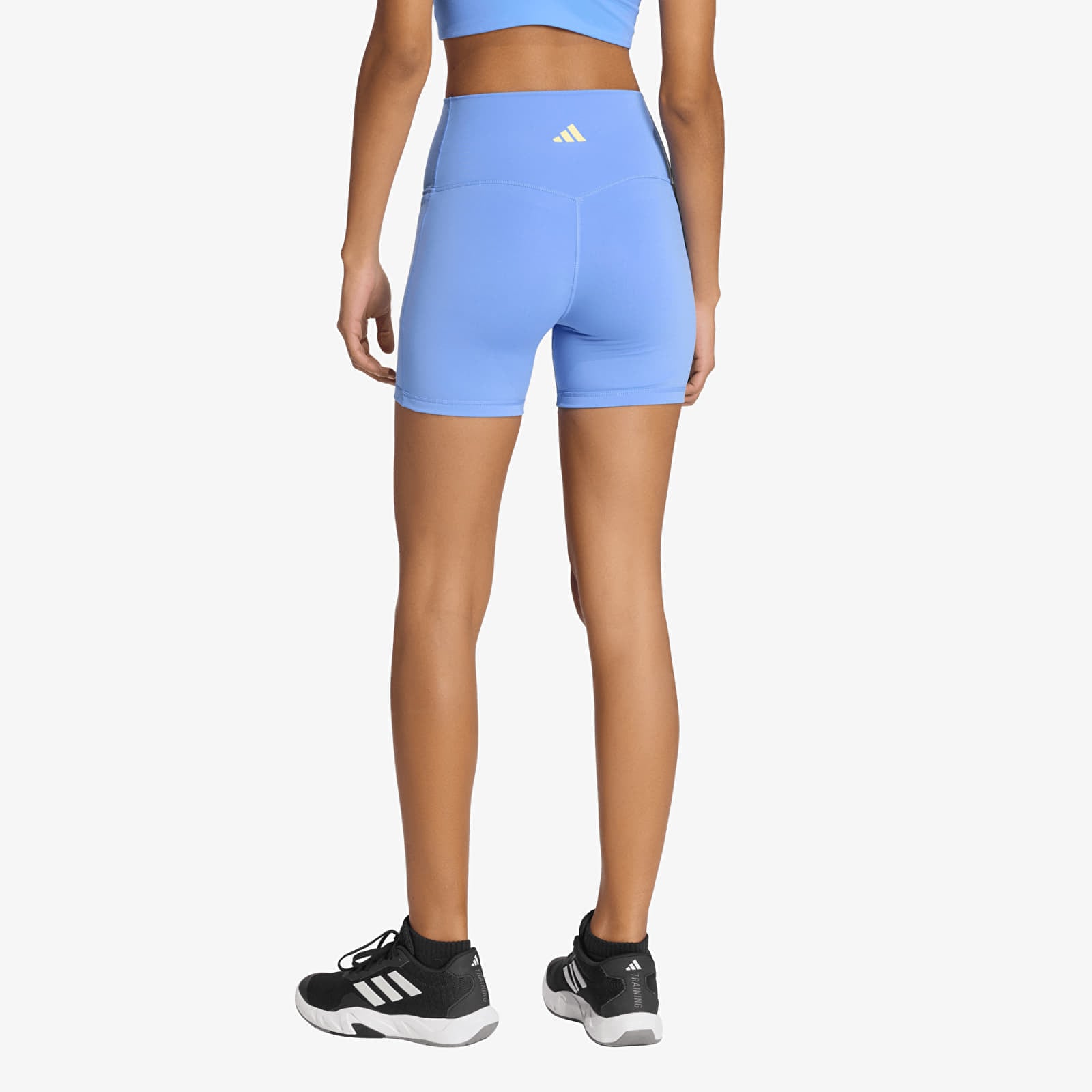 Κολάν adidas 3 Stripes Studio All Me Booty Short Leggings Blue Fusion XS