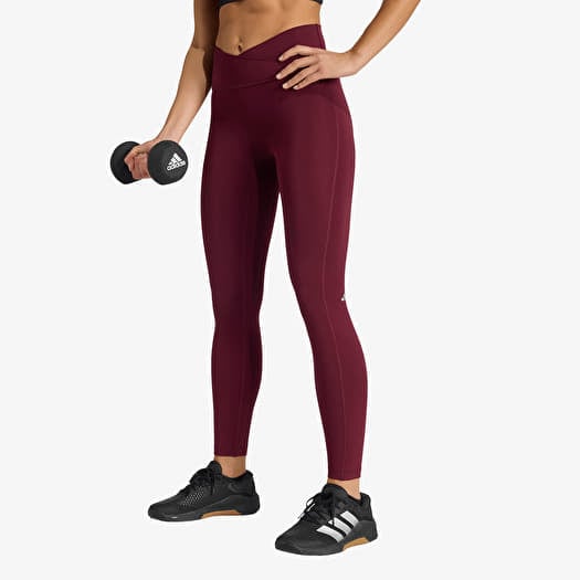 Leggings adidas W 3Ss X-Over Leggings Maroon