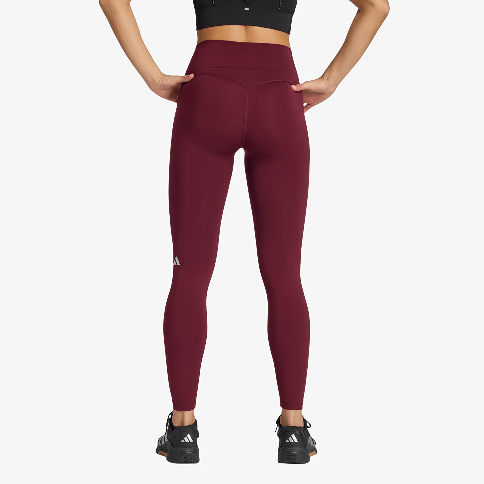 Leggings donna adidas W 3Ss X-Over Leggings Maroon