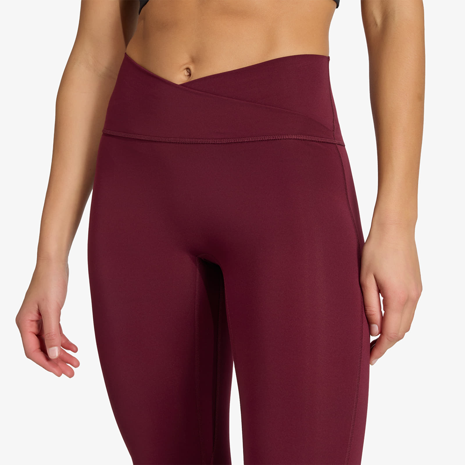 Leggings donna adidas W 3Ss X-Over Leggings Maroon