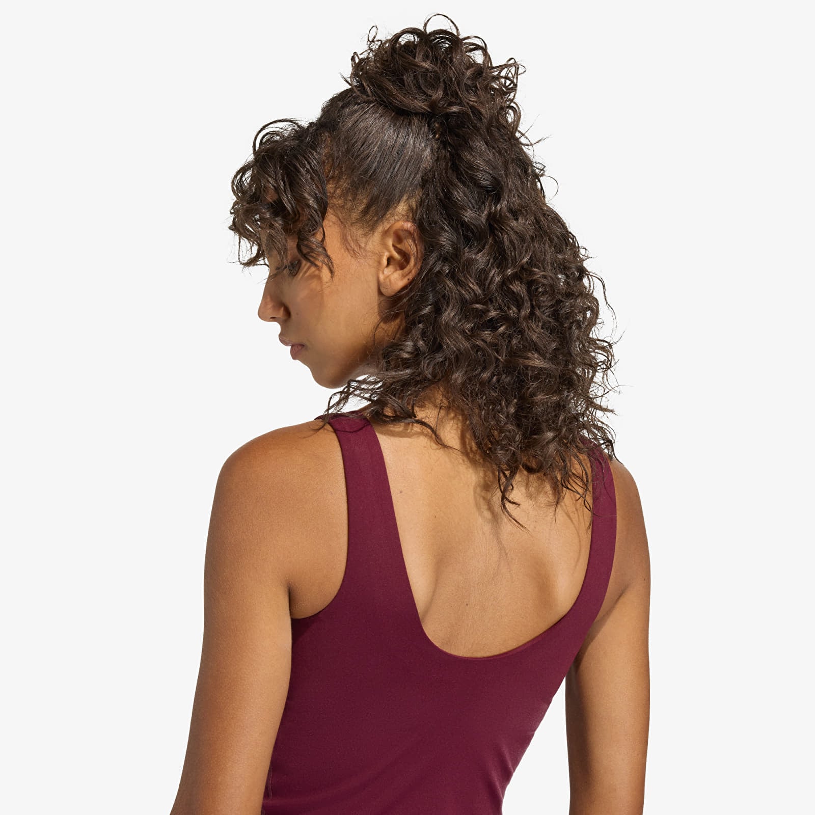 Naisten toppahousut adidas W 3Ss Tank Maroon