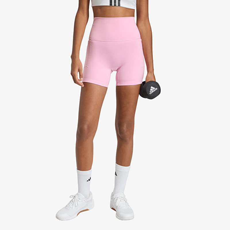 Legíny adidas 3 Stripes Studio All Me Booty Short Leggings True Pink
