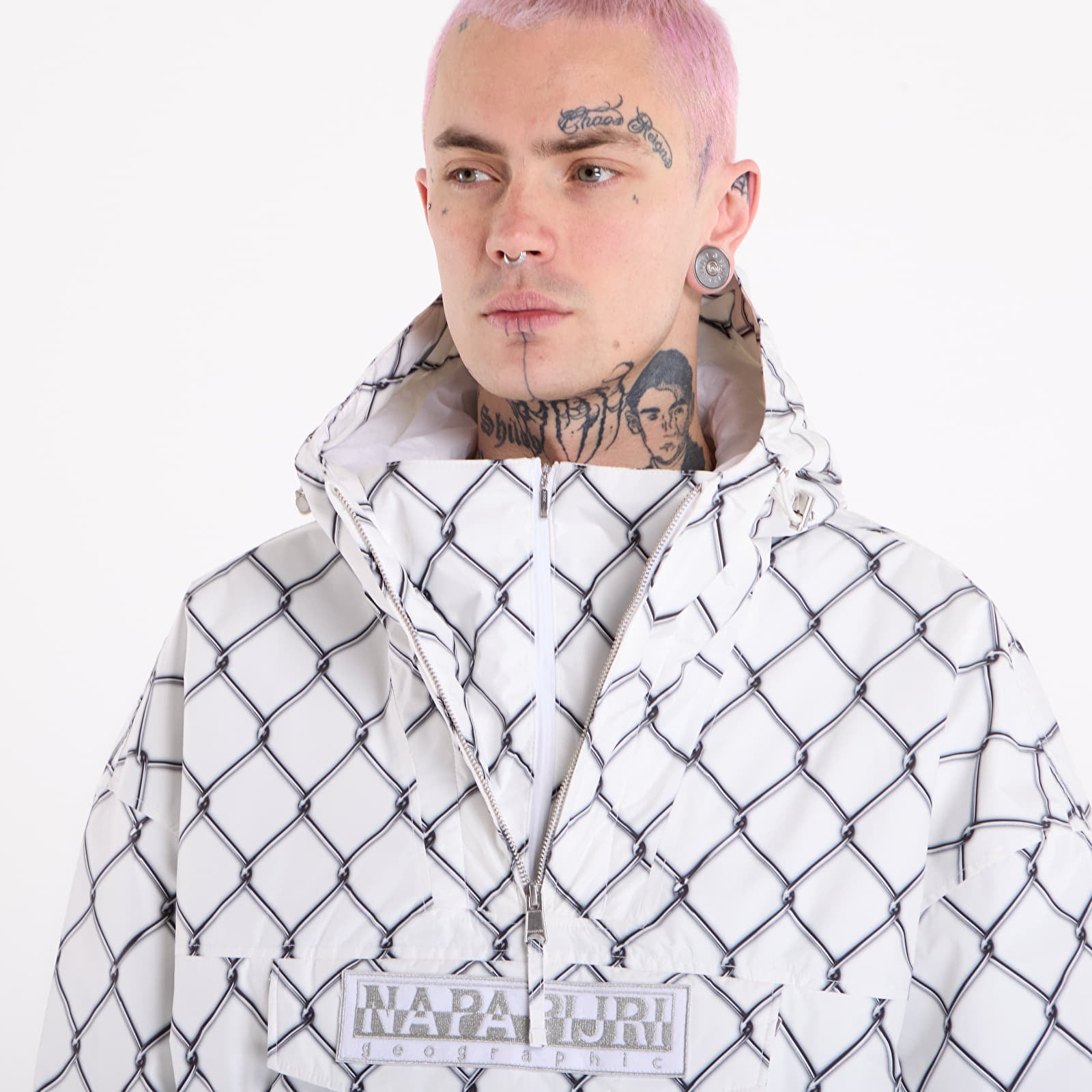Pánske bundy Napapijri Anorak Jacket Rainforest Next PDF White
