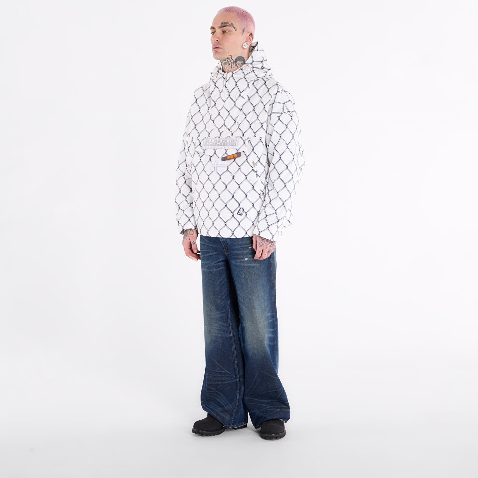 Pánske bundy Napapijri Anorak Jacket Rainforest Next PDF White