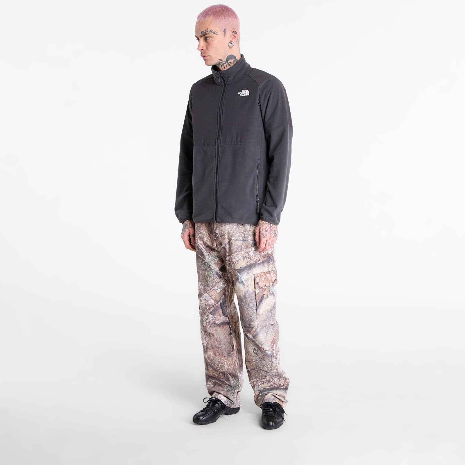 Vīriešu jakas The North Face Glacier Heavyweight Full Zip Jacket Asphalt Grey/ Asphalt Grey/ TNF Black