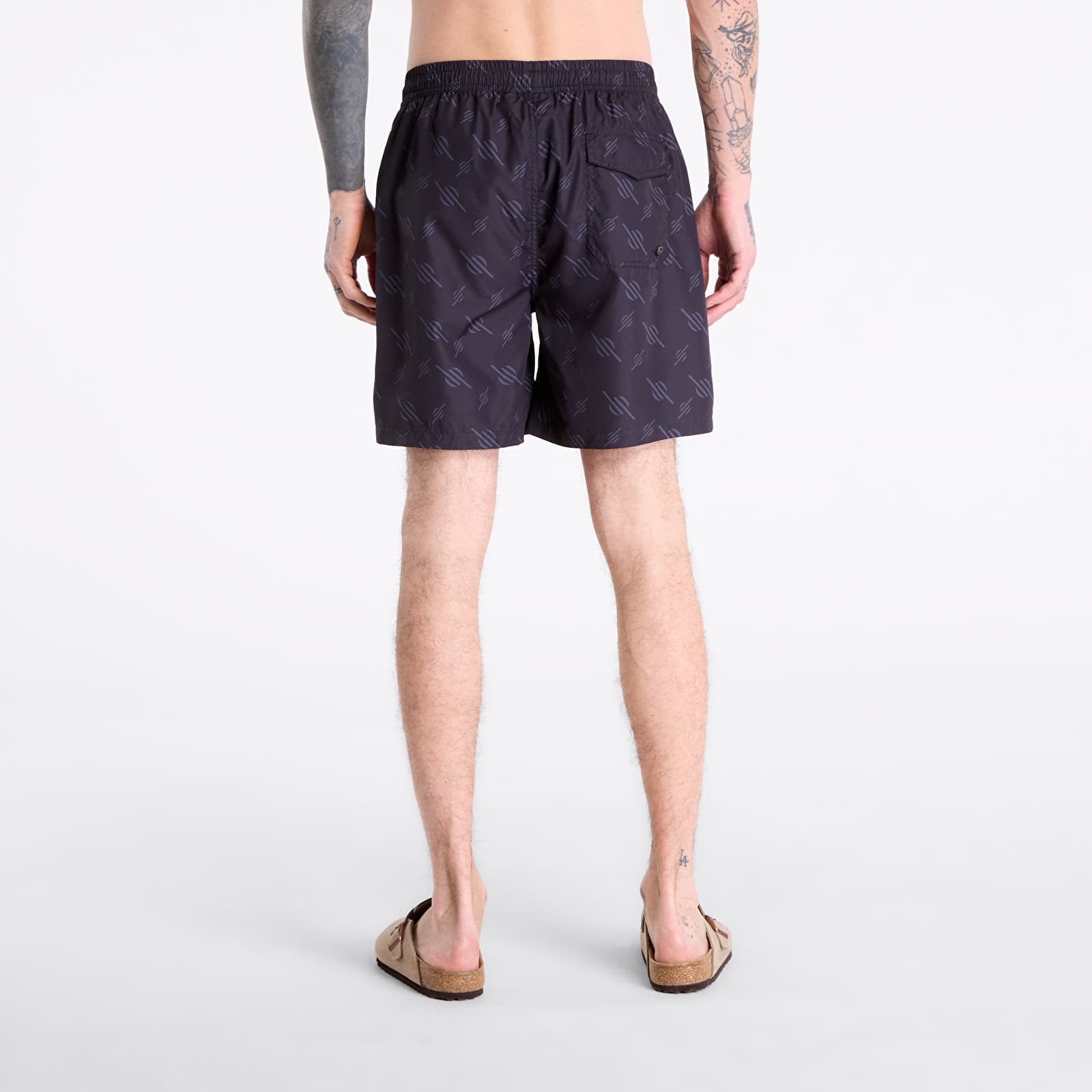 Men's swimwear Daily Paper Irregular Monogram Swimshorts Black