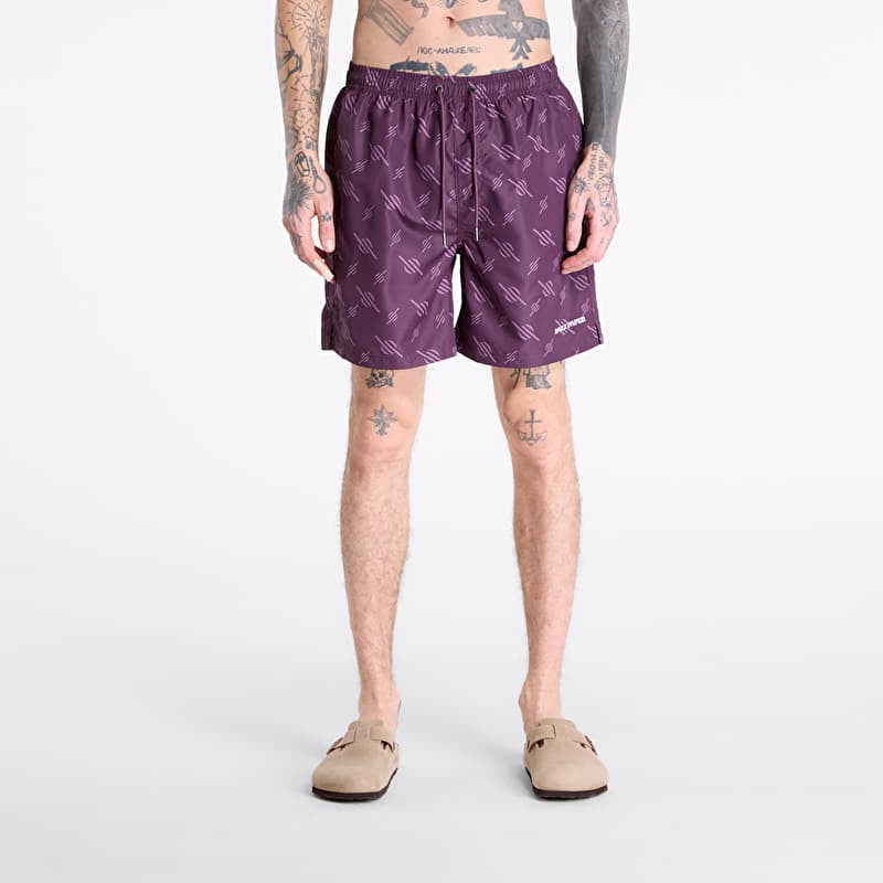 Plavky Daily Paper Irregular Monogram Swimshorts Potent Purple