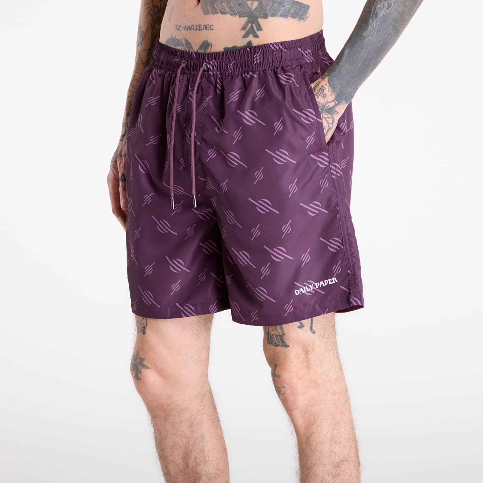 Men's swimwear Daily Paper Irregular Monogram Swimshorts Potent Purple