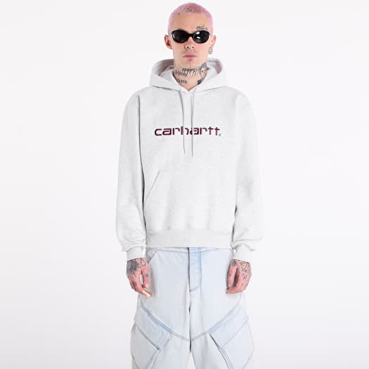 Mikina Carhartt WIP Hooded Carhartt Sweat UNISEX Ash Heather/ Cozy Purple