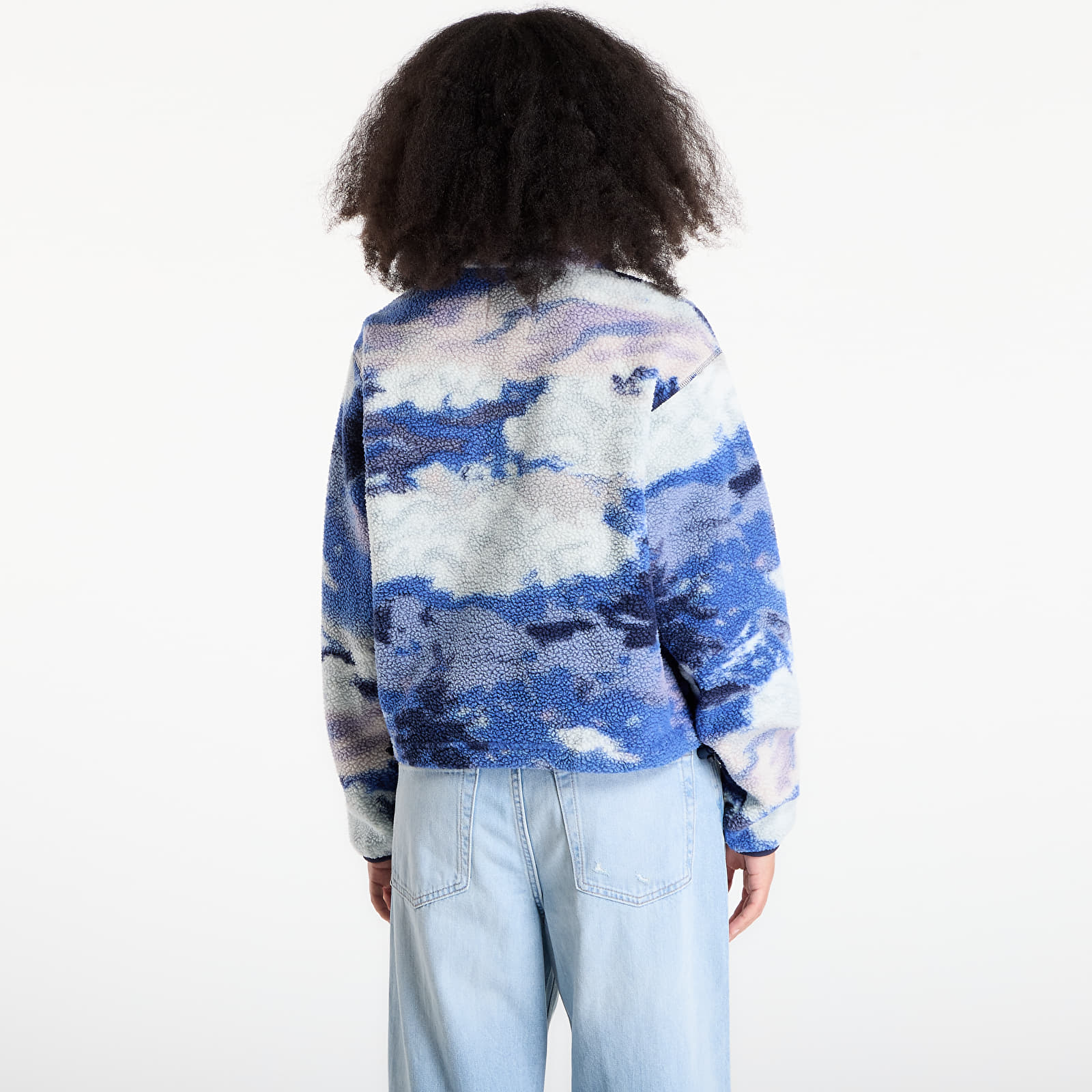 Női kabátok Columbia Helvetia™ II Cropped Sherpa Half Snap Fleece With Print Nocturnal/ Dreaming