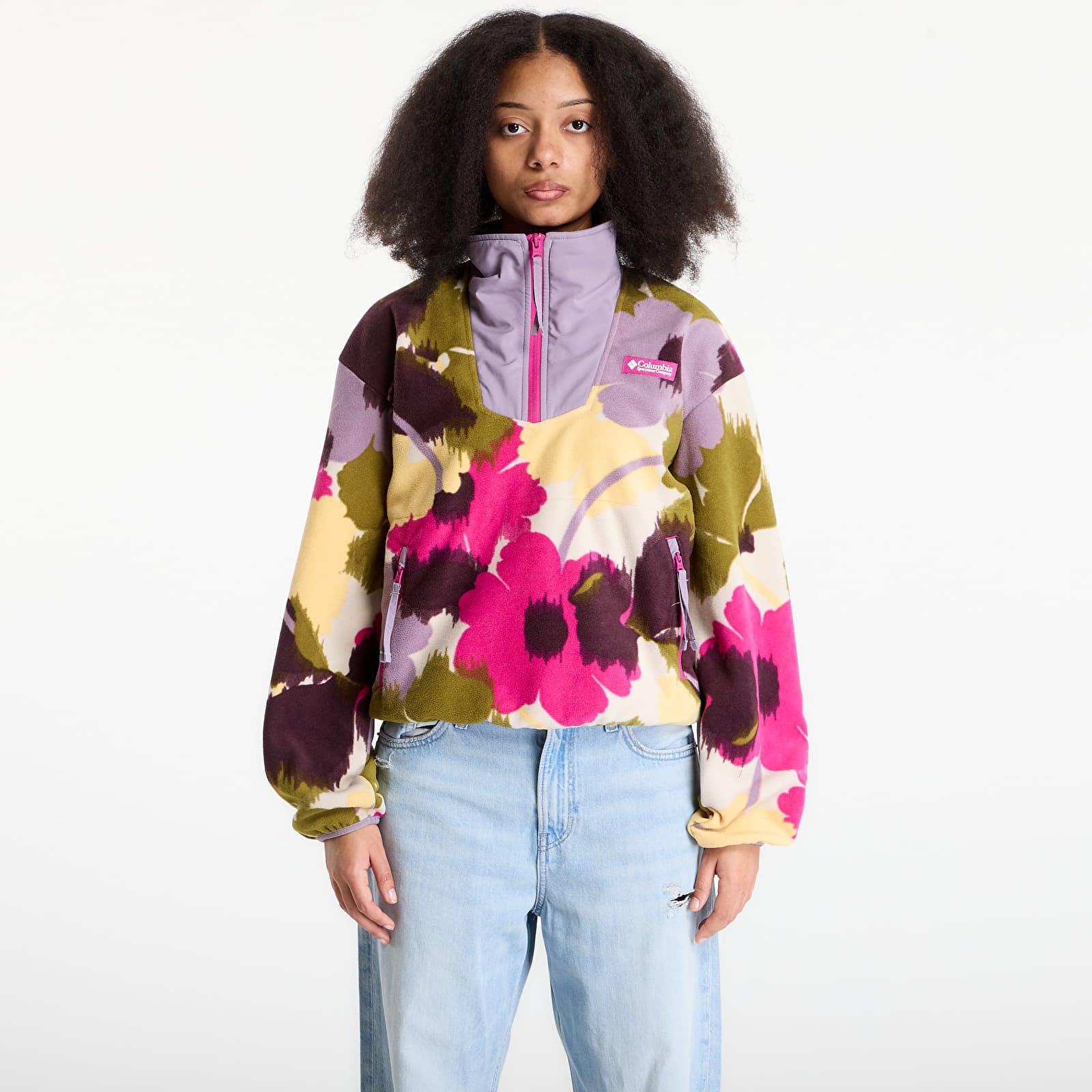 Суитшърт Columbia Sequoia Grove™ Half Zip Fleece With Print Fuchsia/ Ikatbloom M