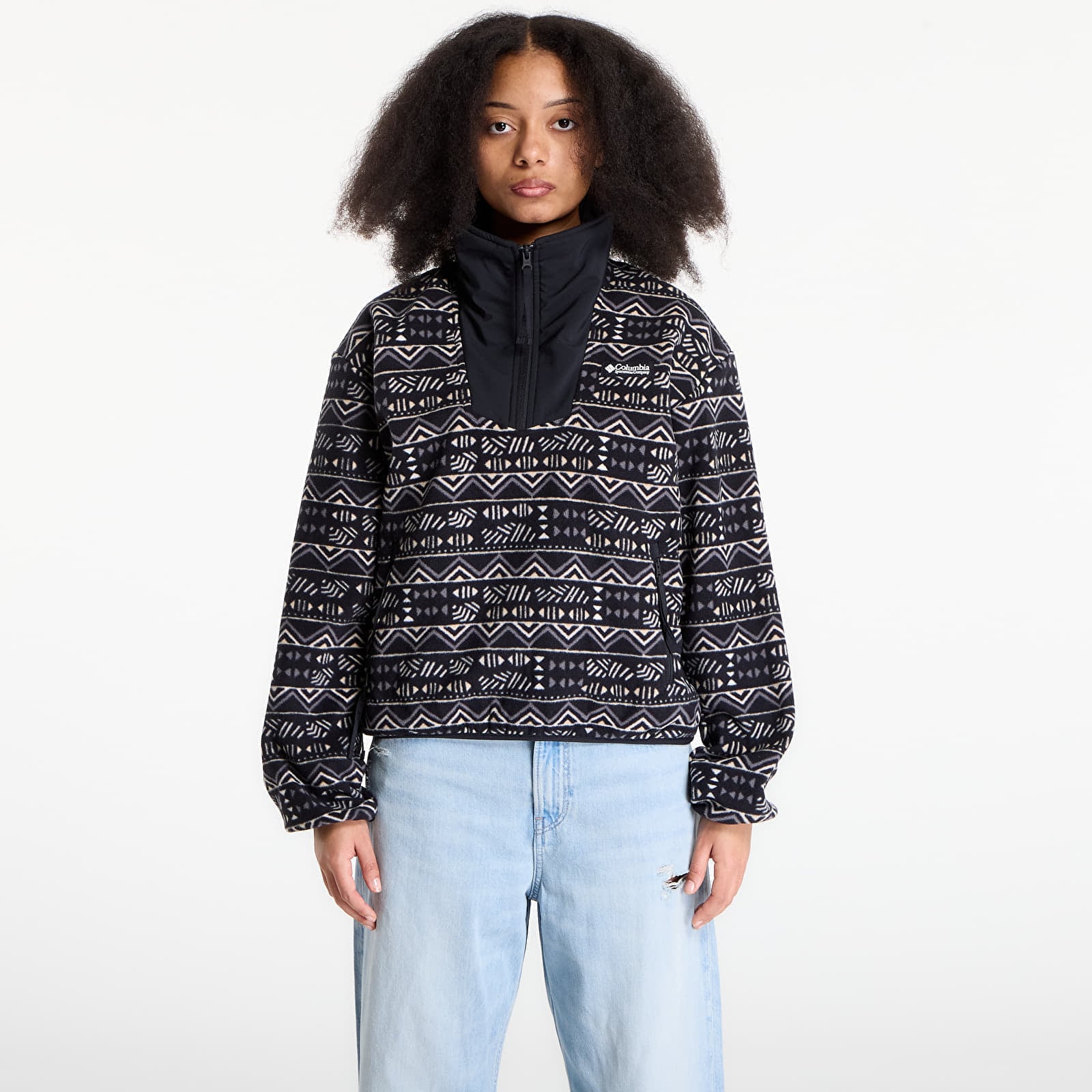 Суитшърт Columbia Sequoia Grove™ Half Zip Fleece With Print Black/ Horizons M