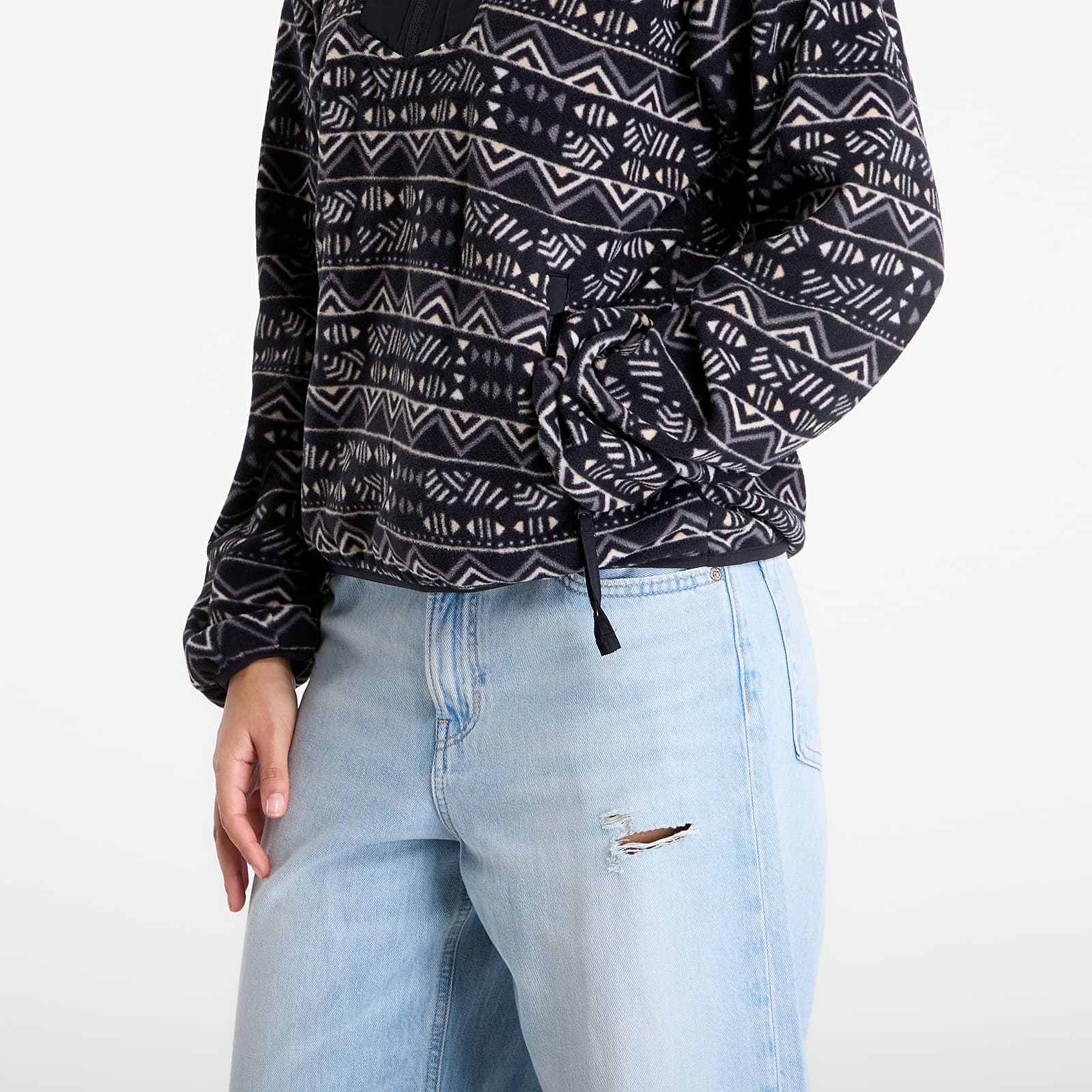 Női kapucnis pulcsik Columbia Sequoia Grove™ Half Zip Fleece With Print Black/ Horizons