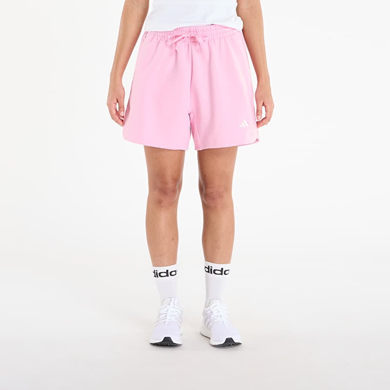 Kurze Hosen adidas 3 Stripes Studio Fleece Loose Shorts True Pink