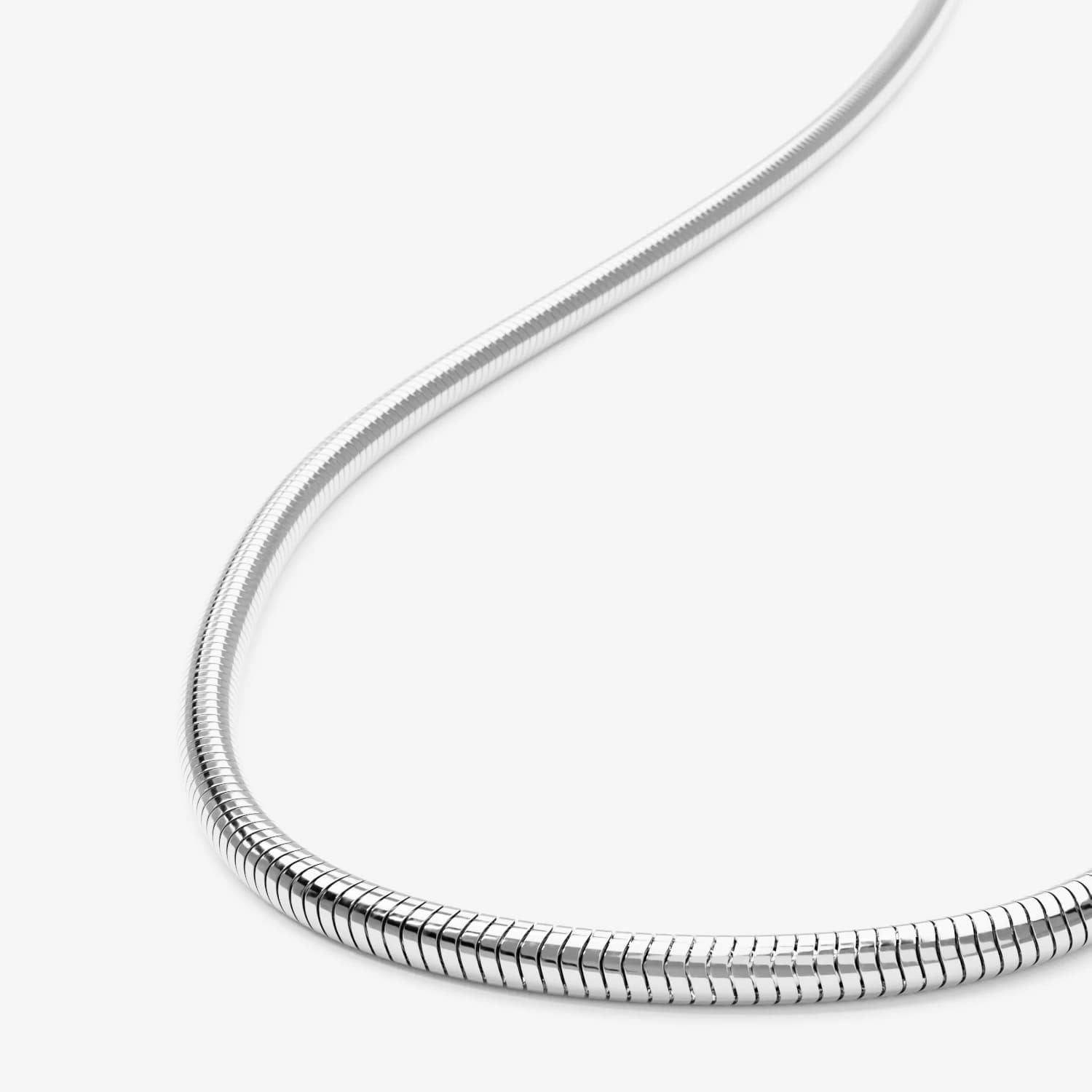 Kaulakoru FURIOSA® Round Snake Choker - 38+5 cm Silver
