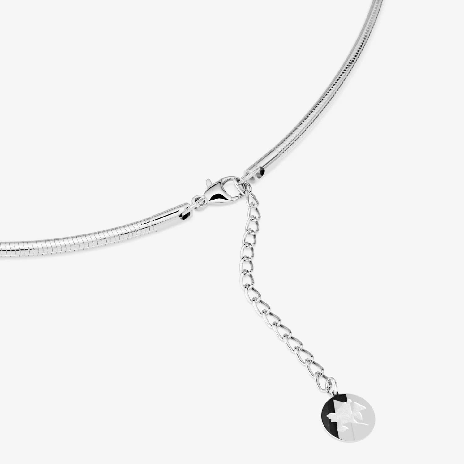 Kaulakoru FURIOSA® Round Snake Choker - 38+5 cm Silver