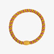 KKNEKKI Hair Tie Slim Coral Glitter Stripe