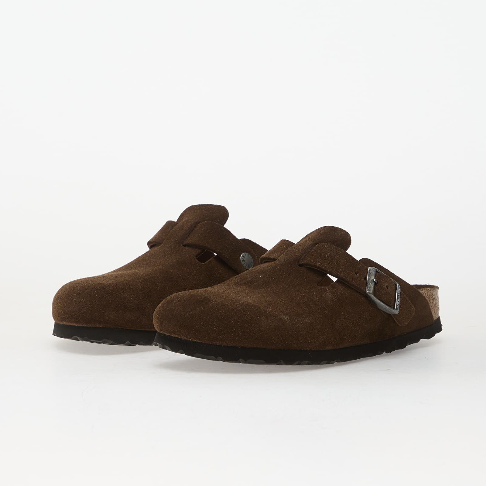 Scarpe uomo Birkenstock Boston Suede Leather Unisex Carafe Tonal FB