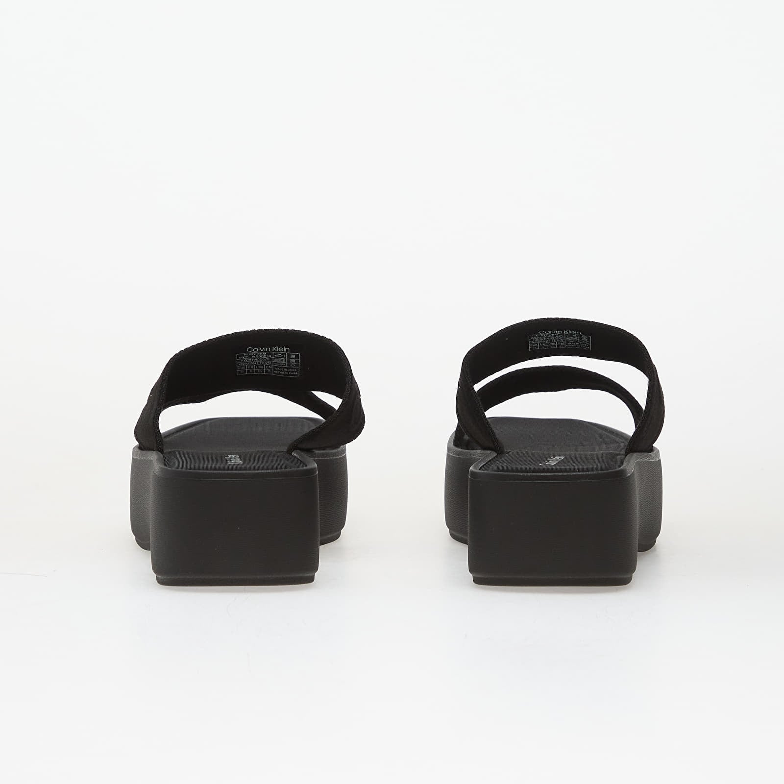 Women's Slippers Calvin Klein Flatform Sandal Webbin Black