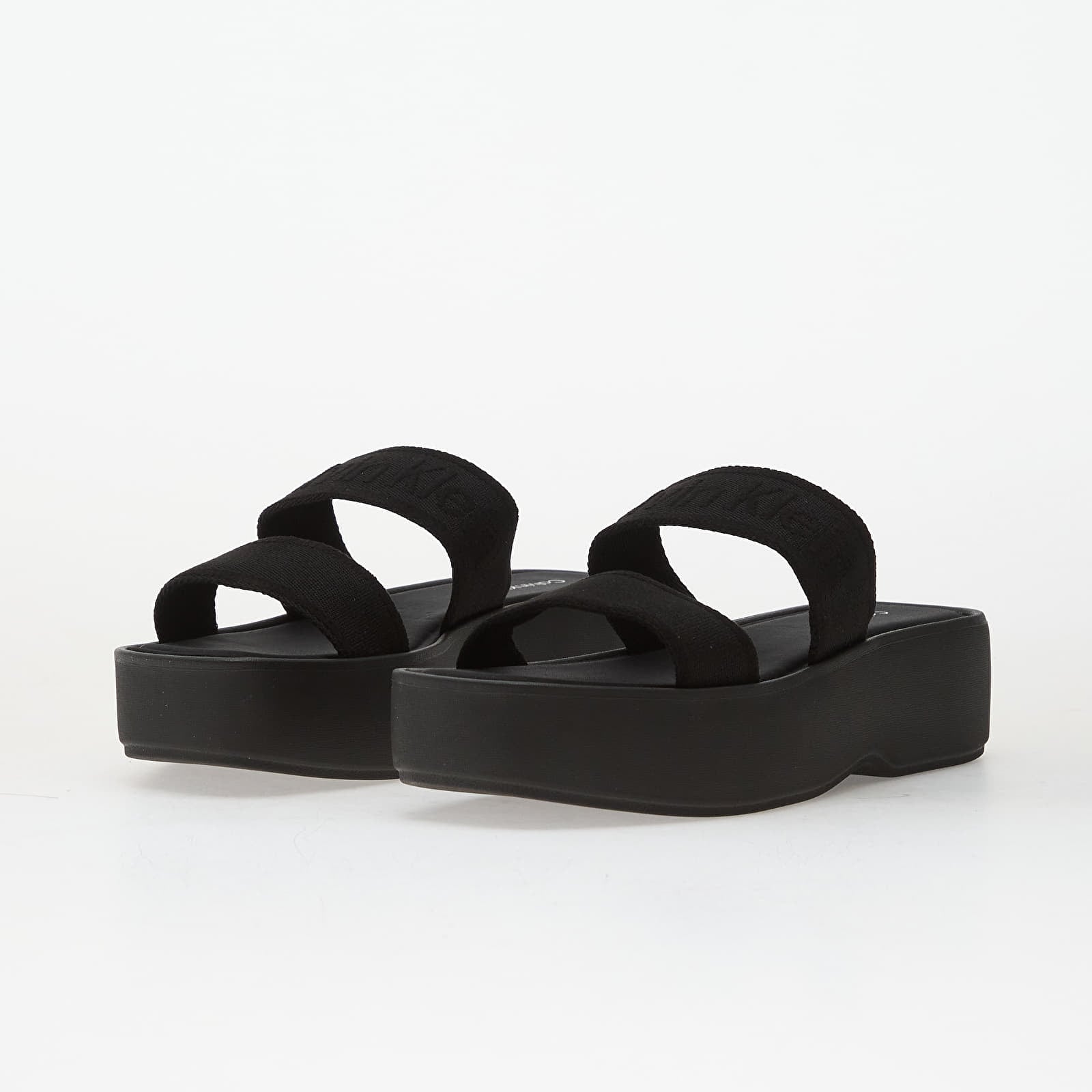 Women's Slippers Calvin Klein Flatform Sandal Webbin Black