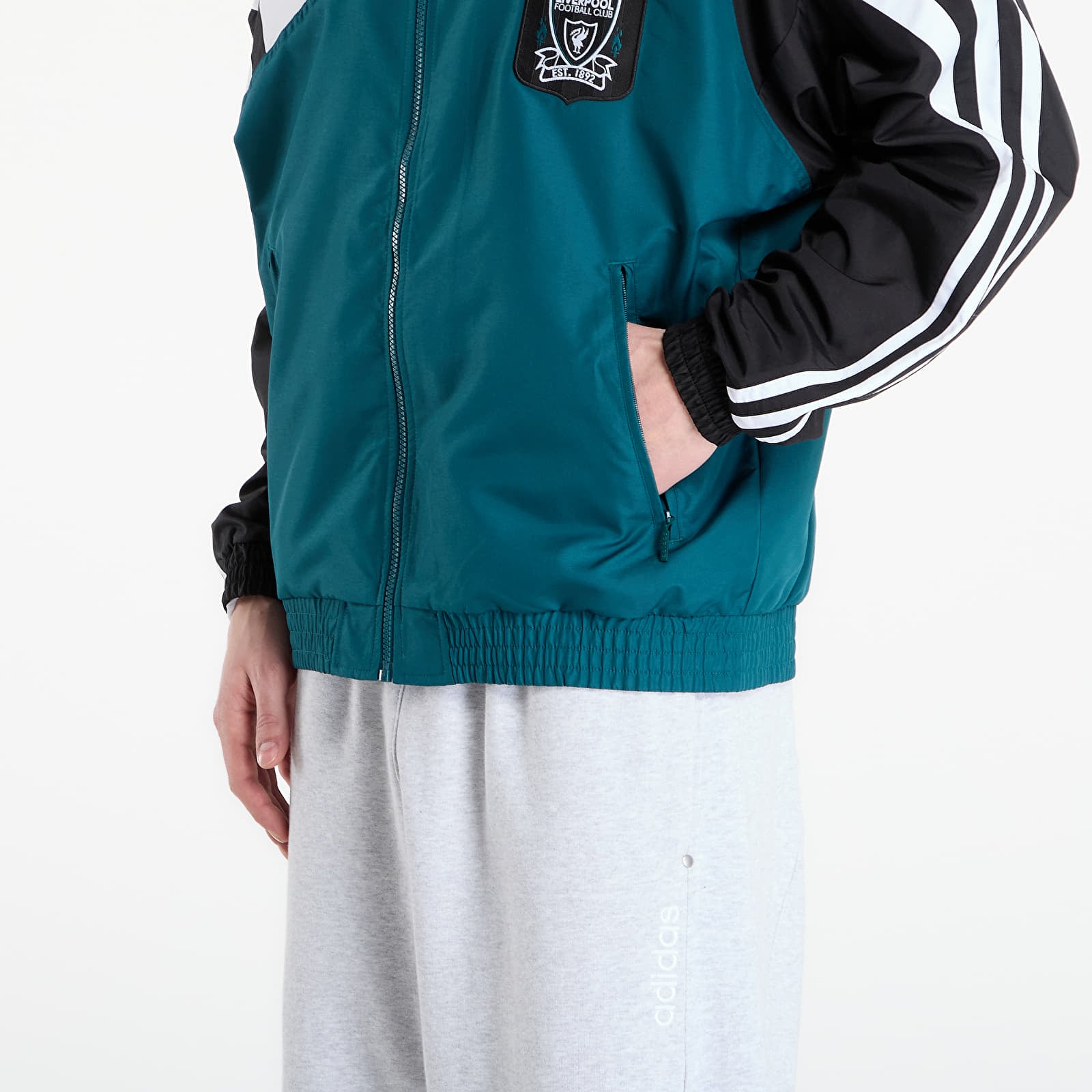Sweatshirts til mænd adidas Liverpool Fc Track Top 95 Rich Green/ Black