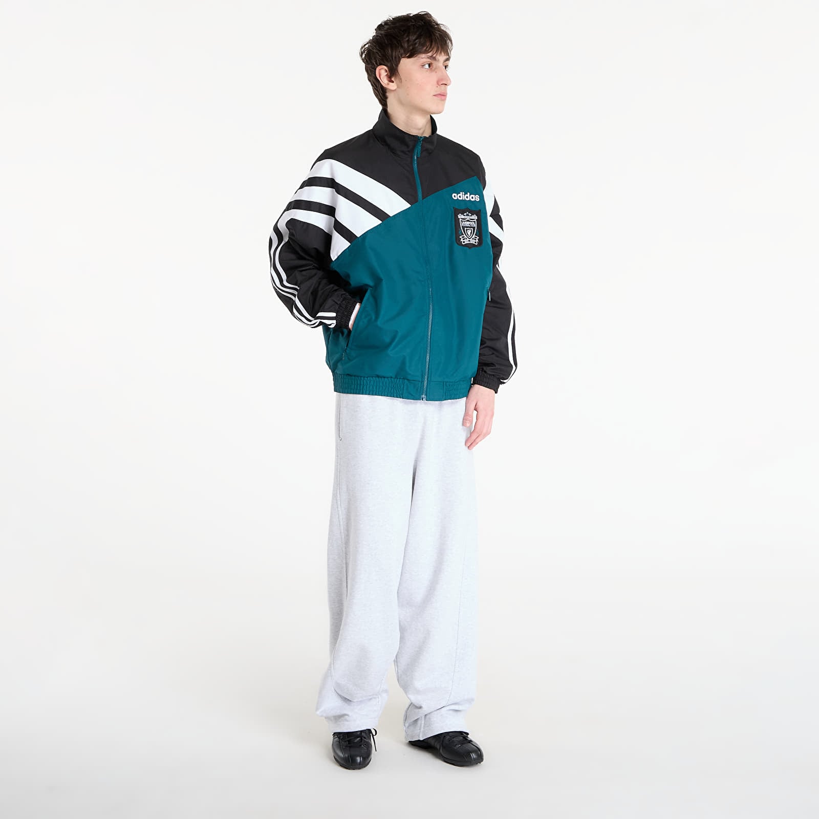 Sweatshirts til mænd adidas Liverpool Fc Track Top 95 Rich Green/ Black