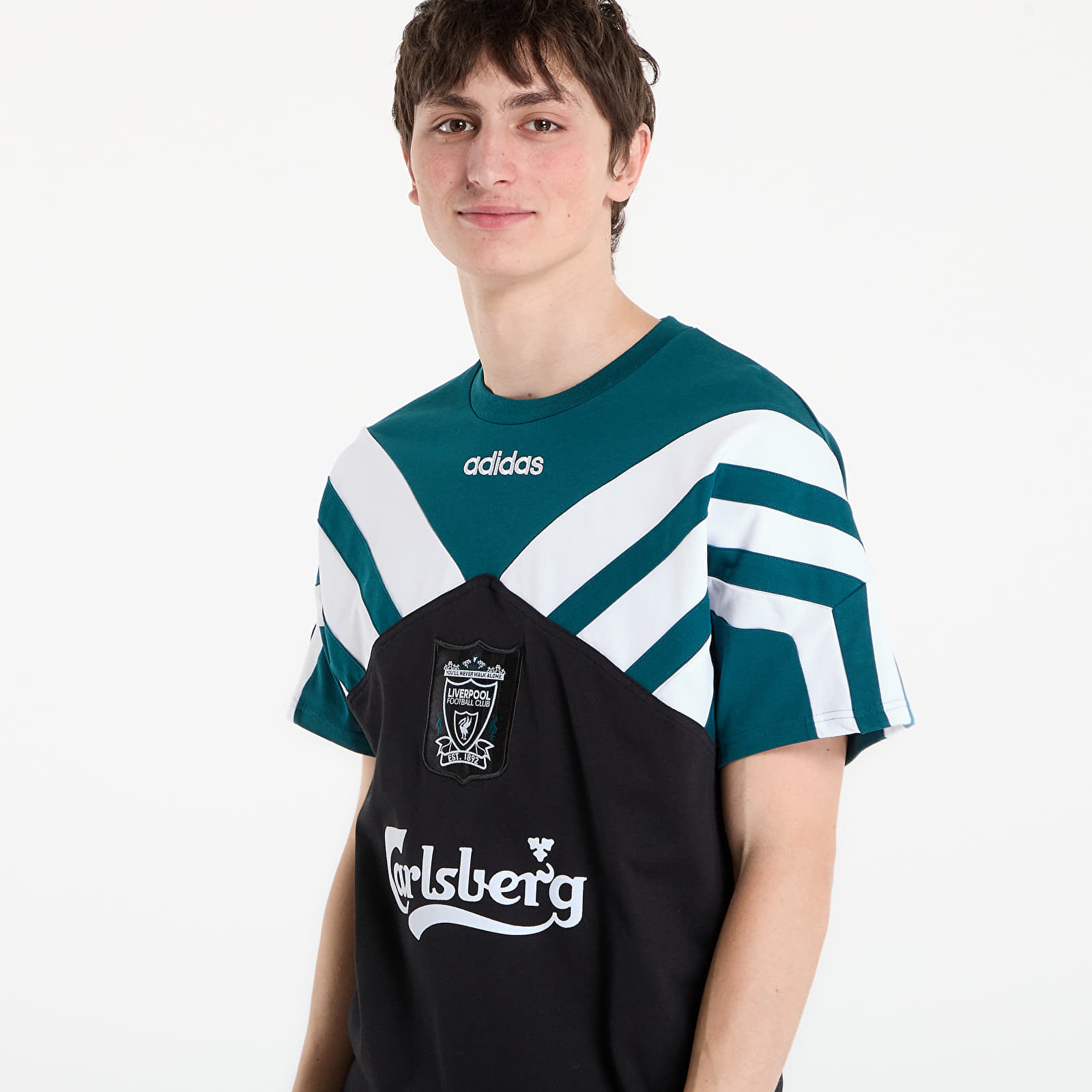 Magliette da uomo adidas Liverpool Fc T-Shirt 95 Black/ Rich Green