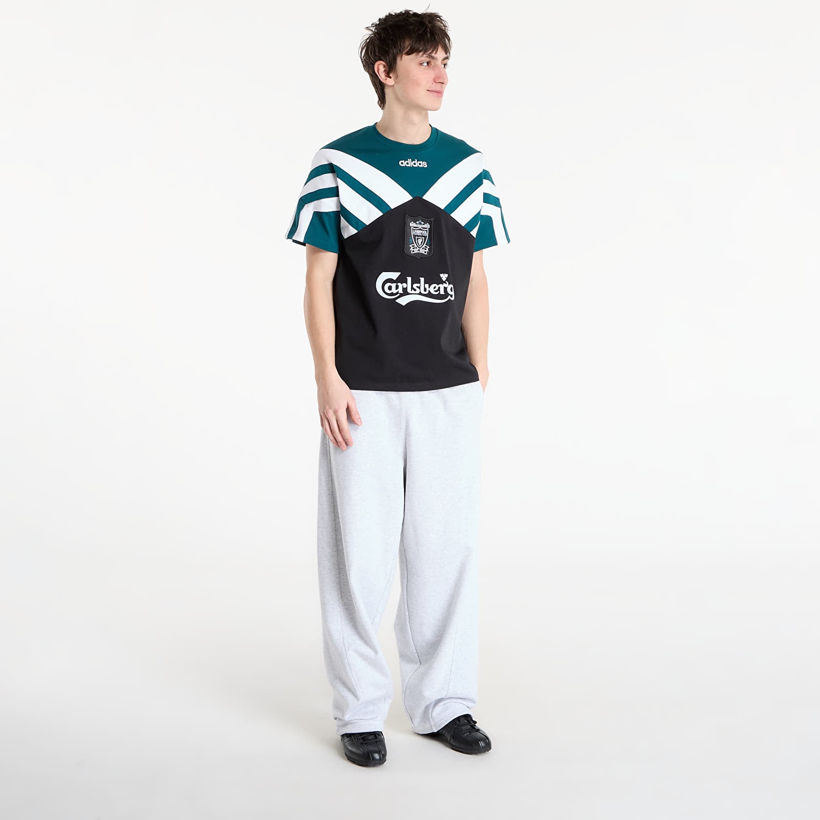 Magliette da uomo adidas Liverpool Fc T-Shirt 95 Black/ Rich Green