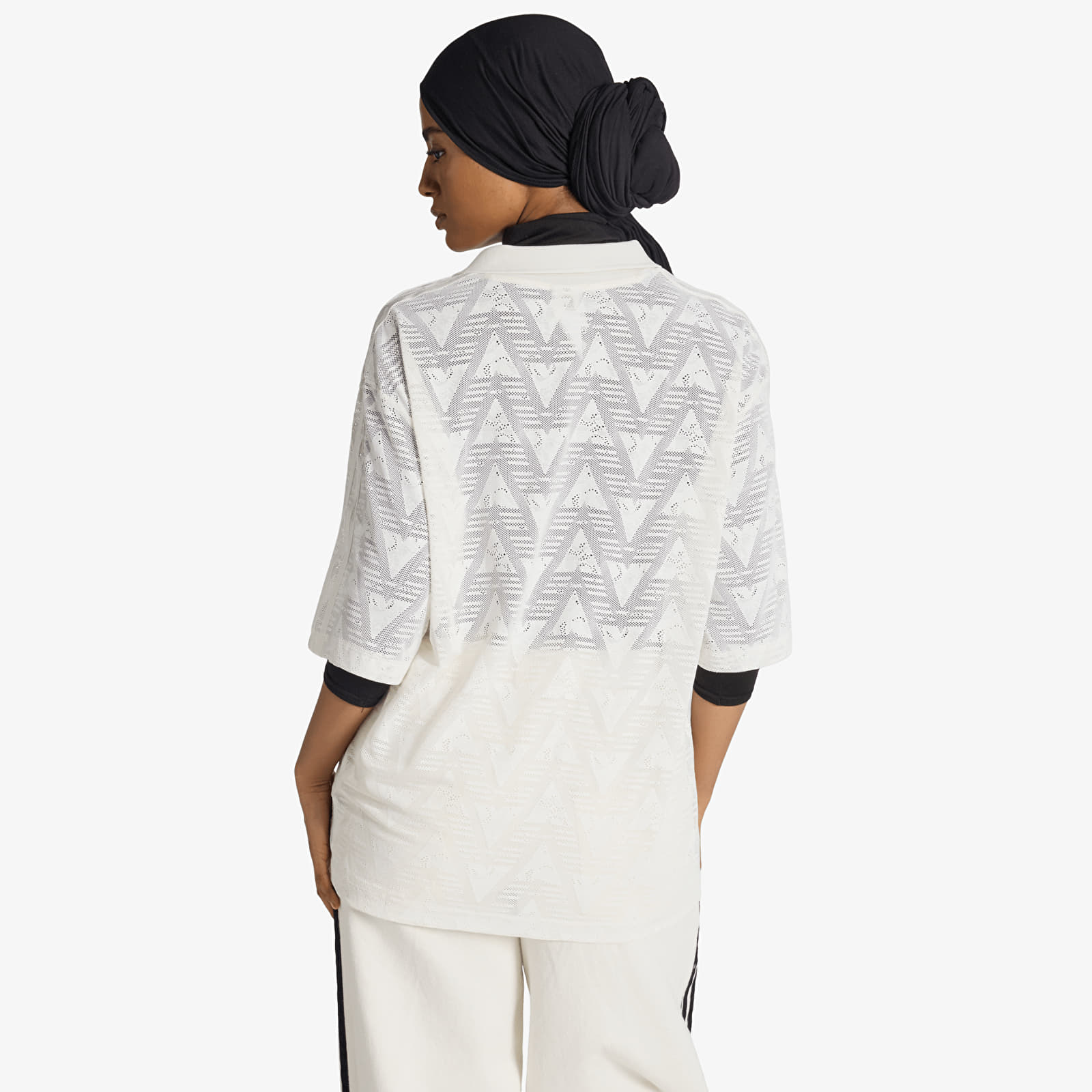 Sieviešu krekliņi adidas Lace Jersey Cloud White