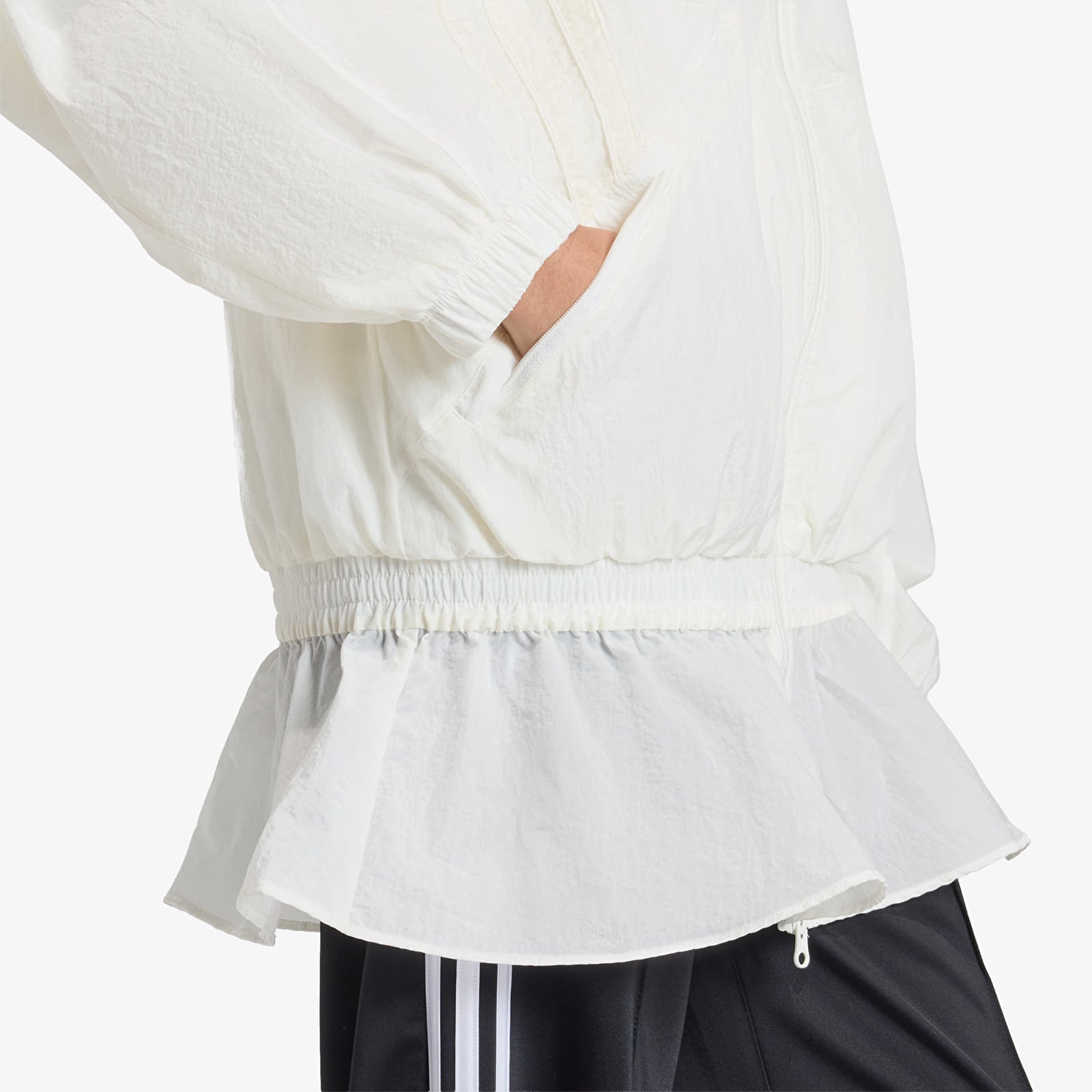 Dámske bundy adidas Santiago Woven Track Top Off White