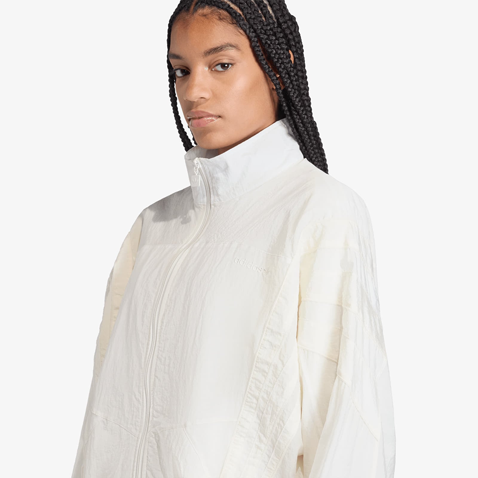 Dámske bundy adidas Santiago Woven Track Top Off White
