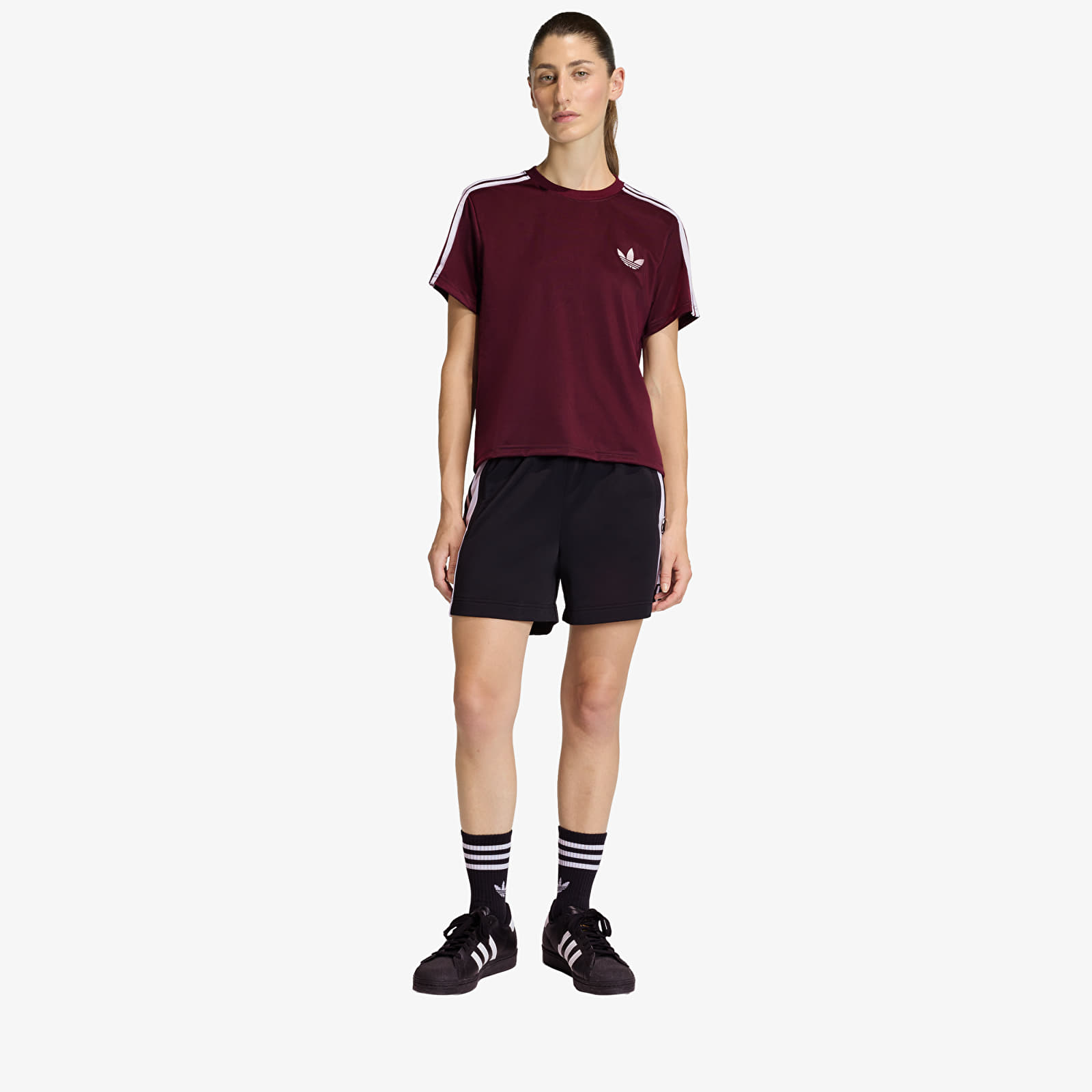 Sieviešu T-krekli adidas Firebird Tee Maroon/ Off White