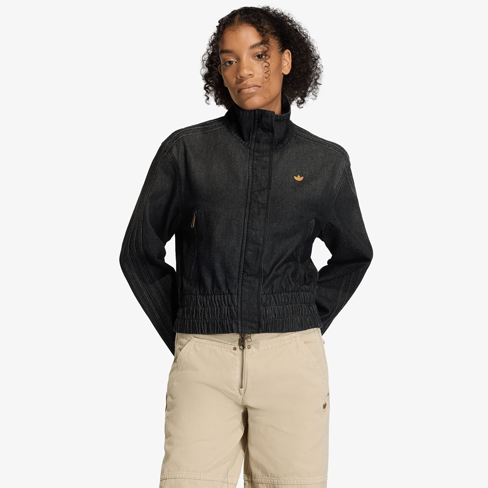 Jachete pentru femei adidas Denim Tracktop True Black Denim