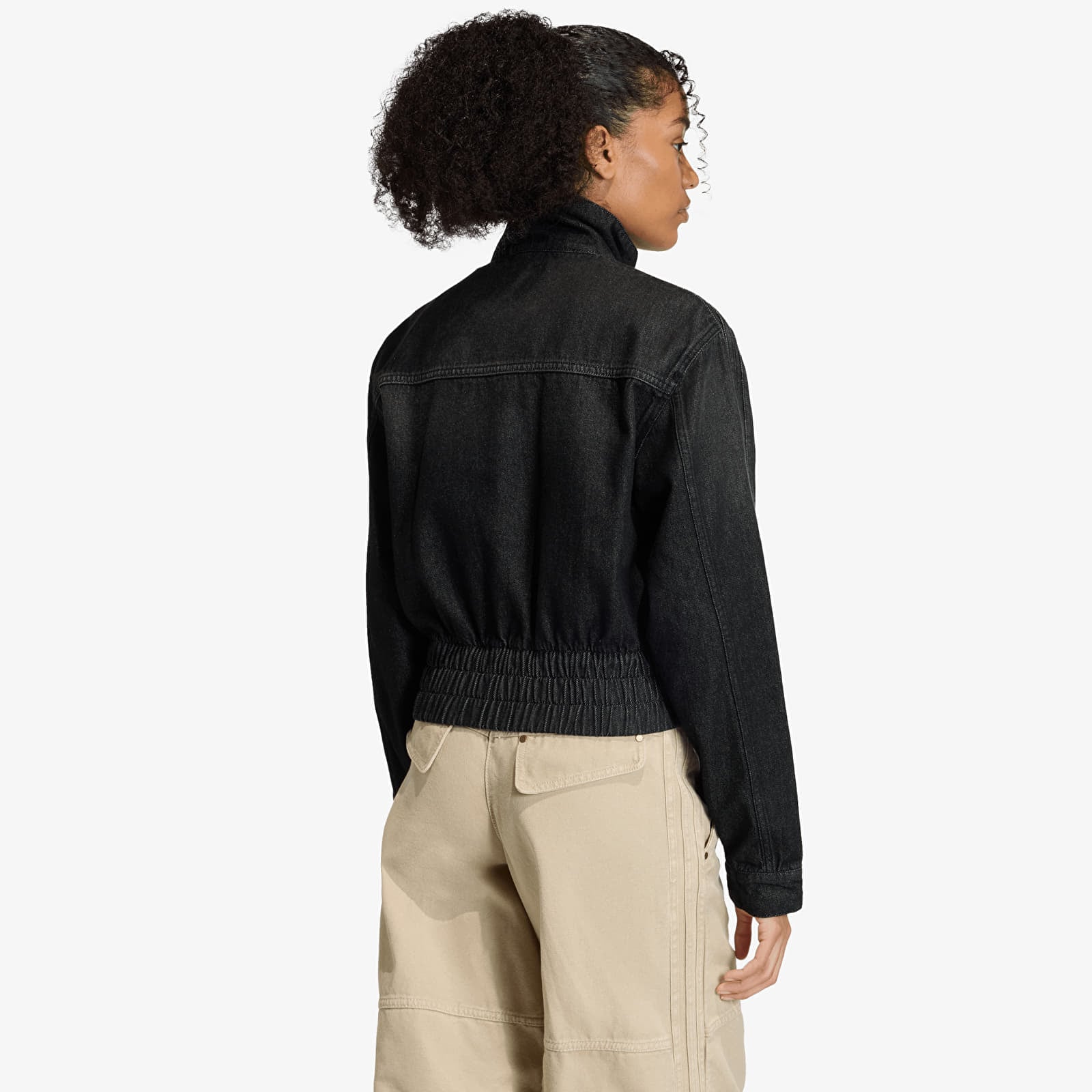 Jachete pentru femei adidas Denim Tracktop True Black Denim