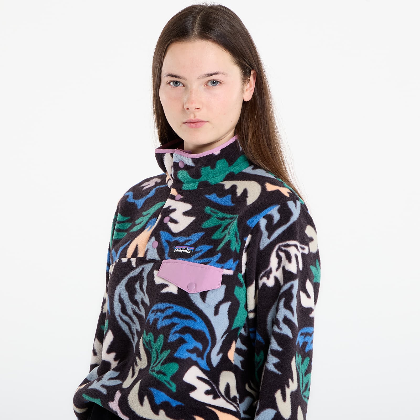 Women's Sweatshirts Patagonia W's Lightweight Synchilla® Snap-T® Fleece Pullover Kaleido Black