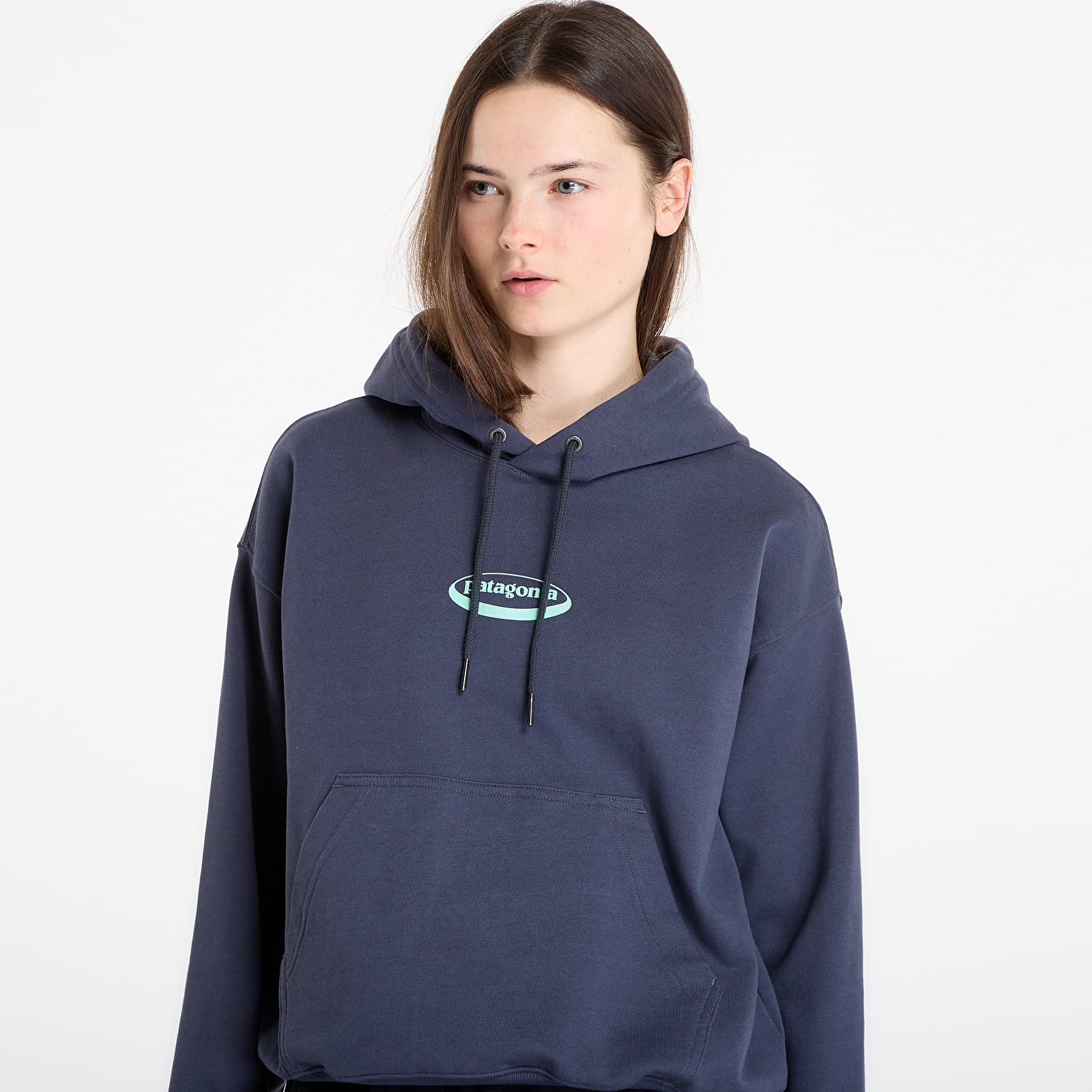 Hoodies and sweatshirts  Patagonia W's '95 Oval Logo Daily Hoody Smolder Blue/ Moon Tripper
