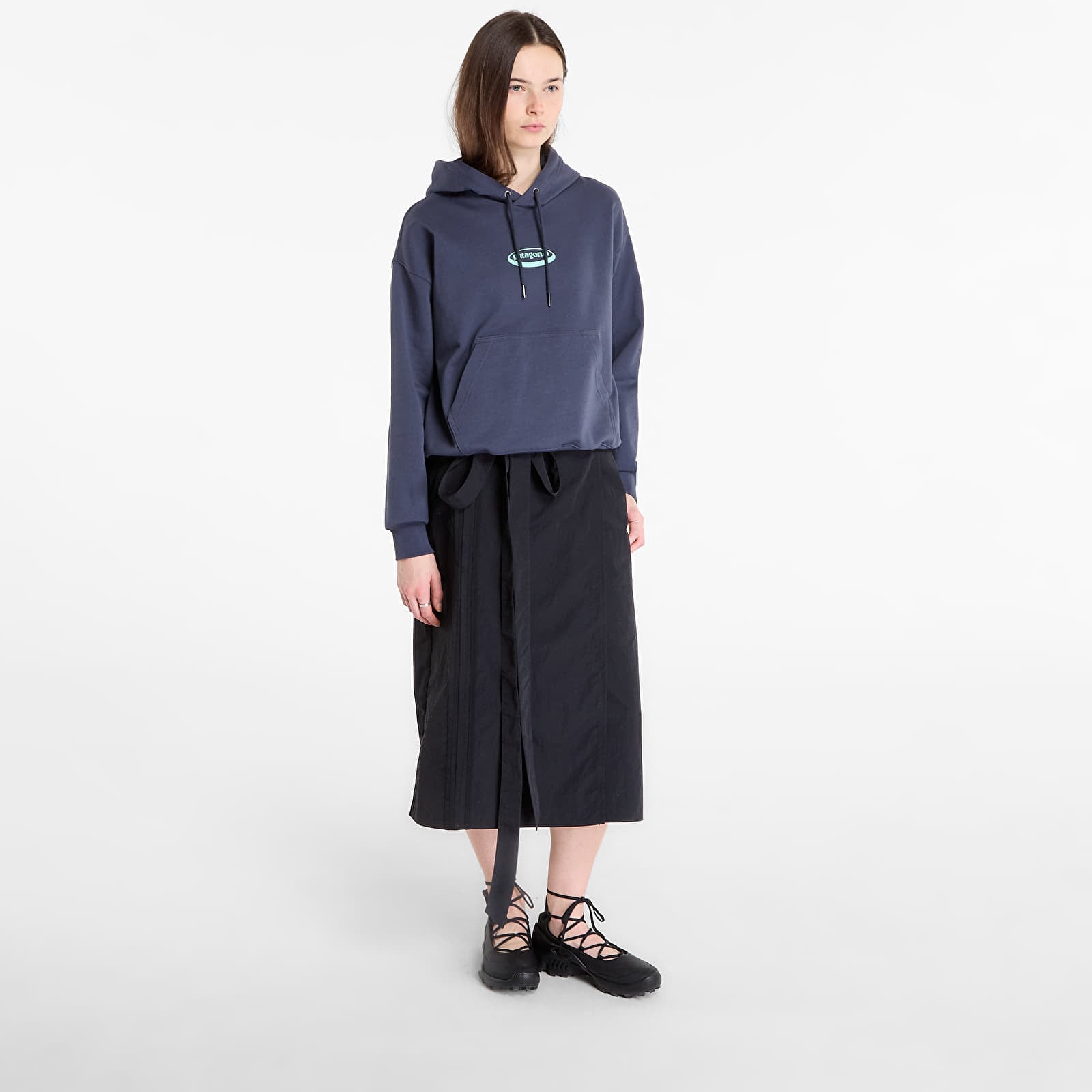 Hoodies and sweatshirts  Patagonia W's '95 Oval Logo Daily Hoody Smolder Blue/ Moon Tripper